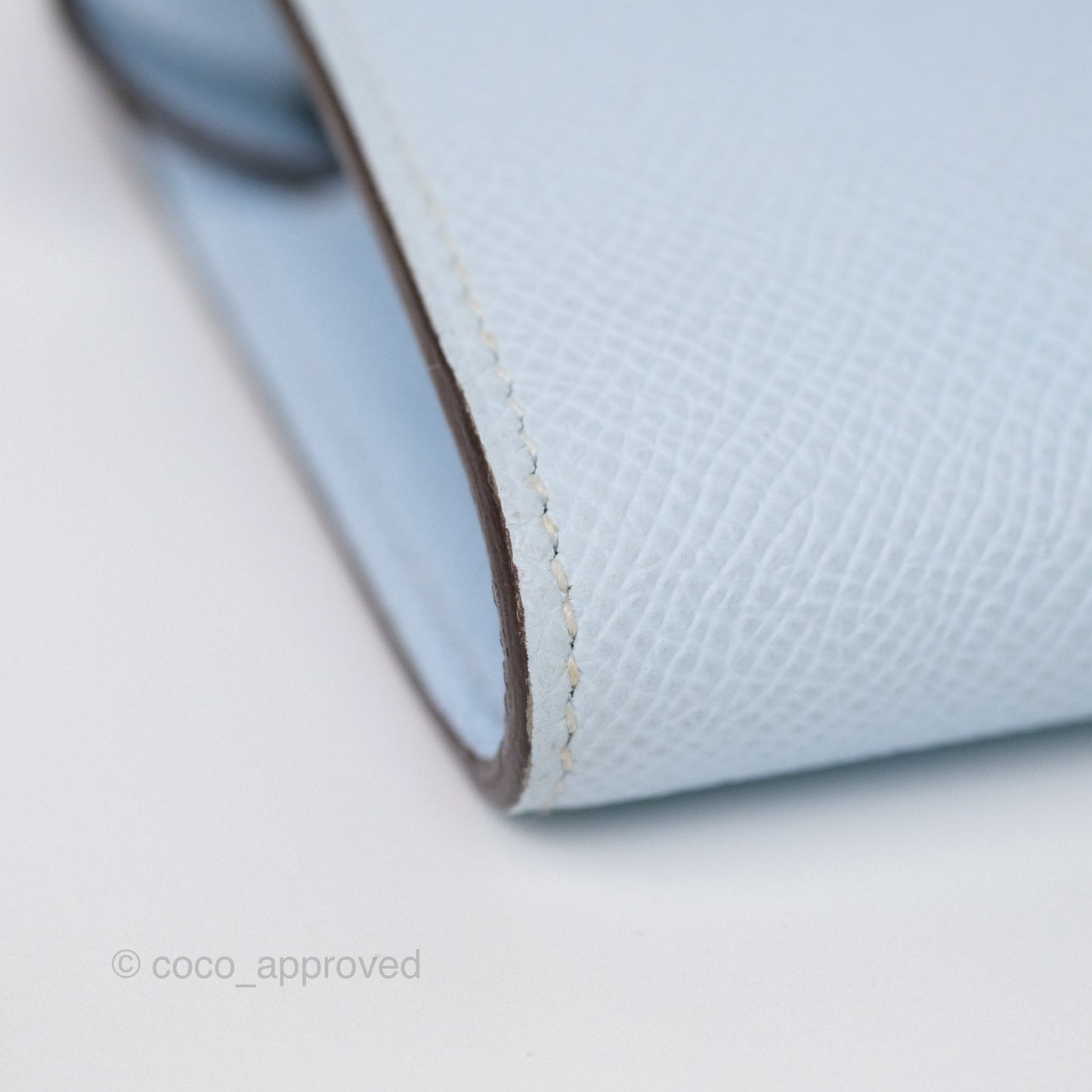 Hermès Kelly To Go Wallet Bleu Brume T0 Epsom Palladium Hardware