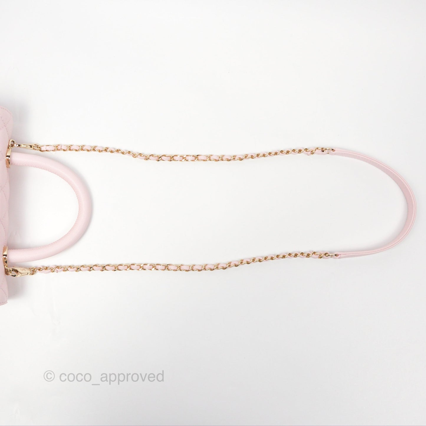 Chanel Small Coco Handle Light Pink Caviar Gold Hardware