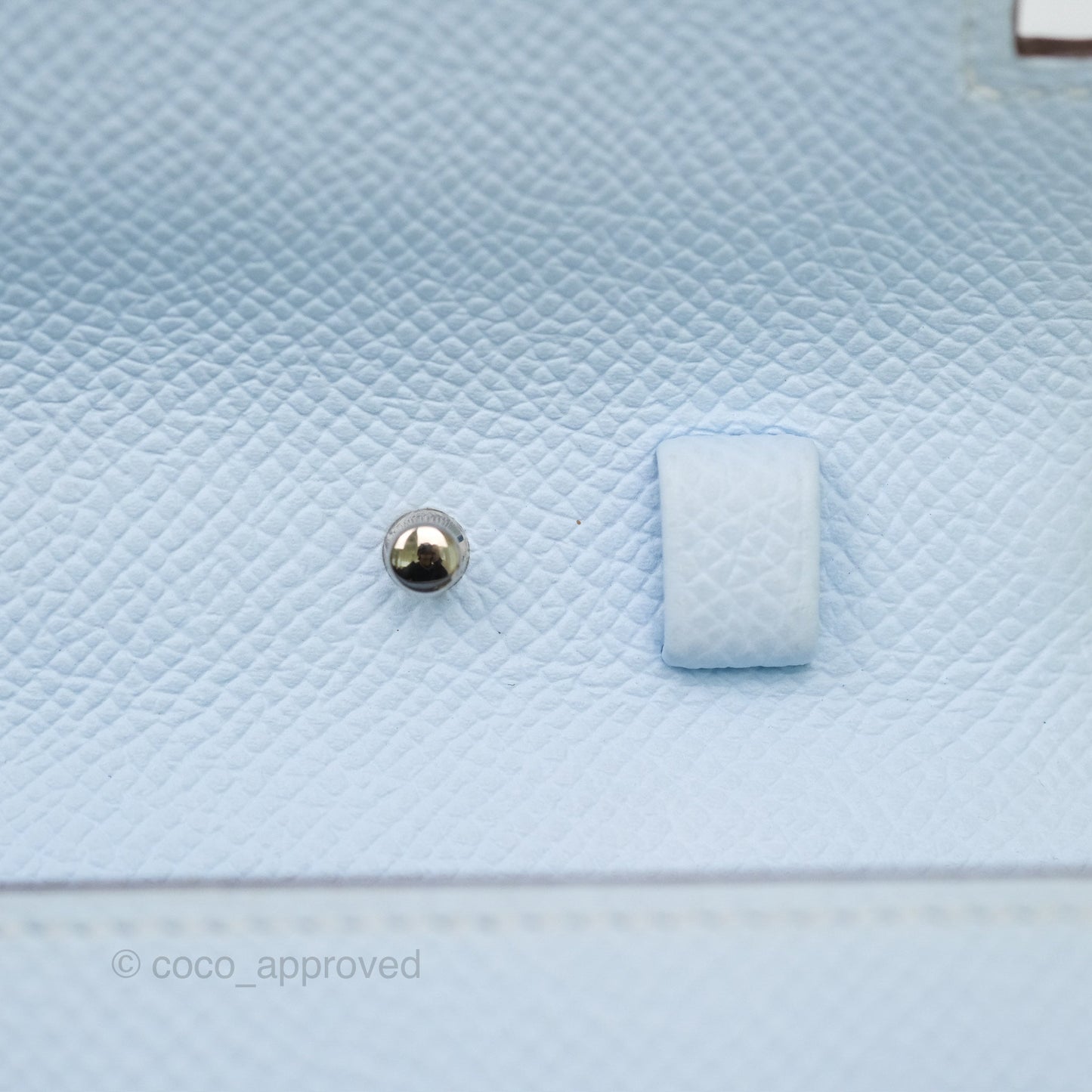 Hermès Kelly To Go Wallet Bleu Brume T0 Epsom Palladium Hardware