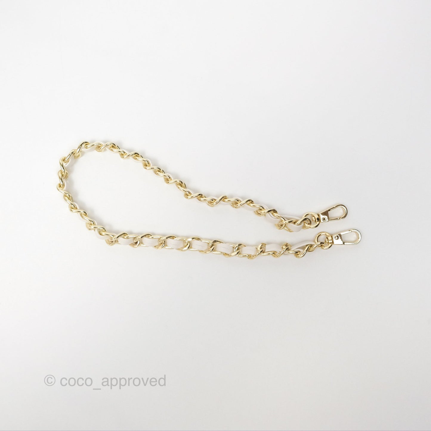 Chanel Vintage CC Clutch White Caviar Gold Hardware