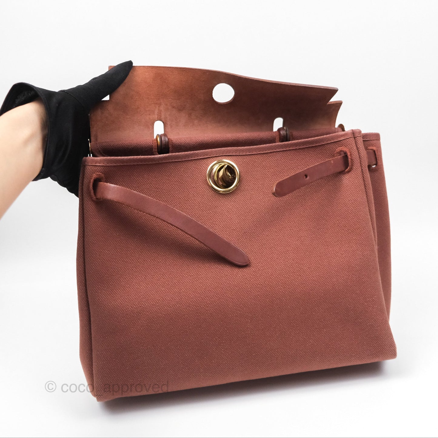 Hermès Herbag Zip 31 Rouge H Gold Hardware
