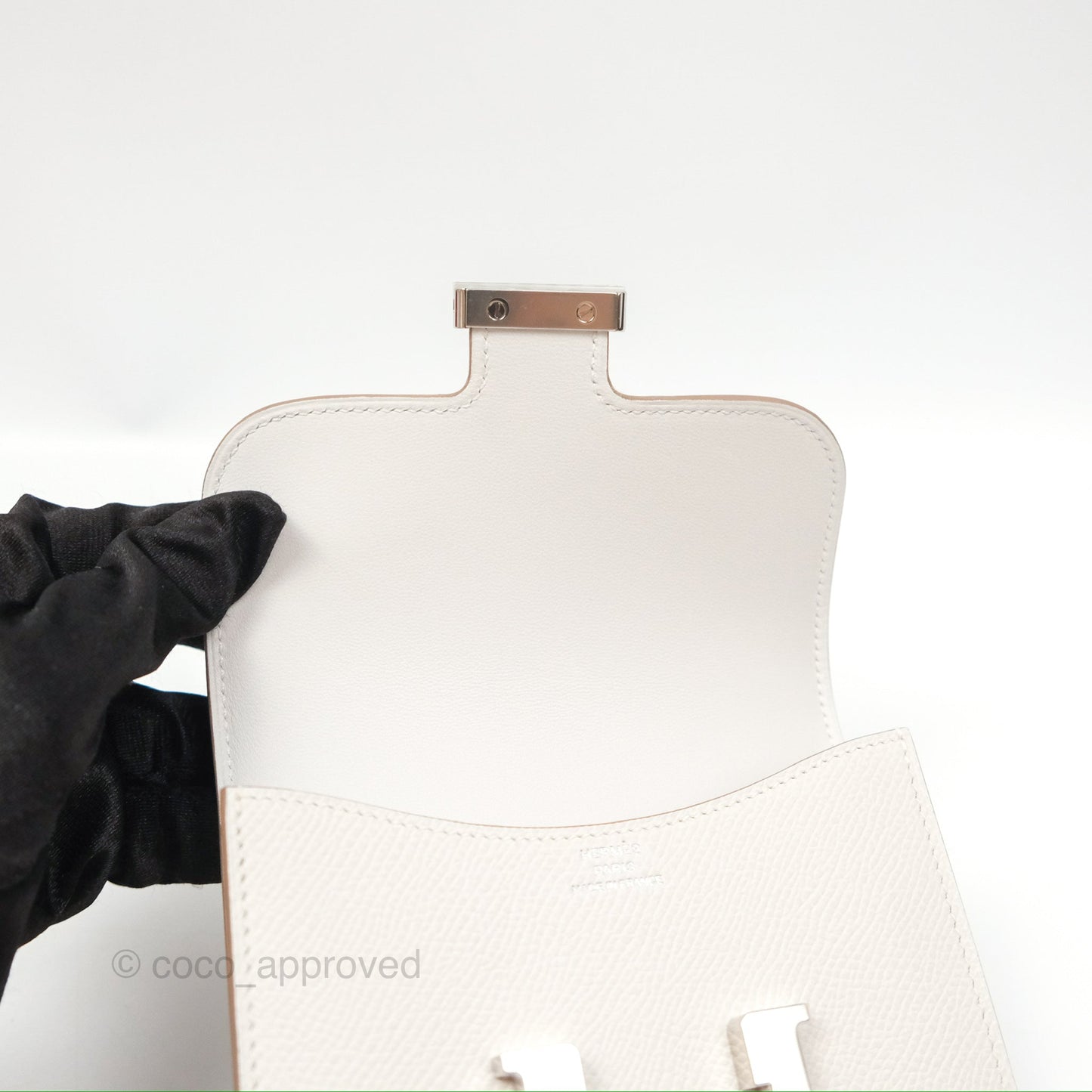 Hermès Constance Slim Wallet Gris Pale Epsom Palladium Hardware