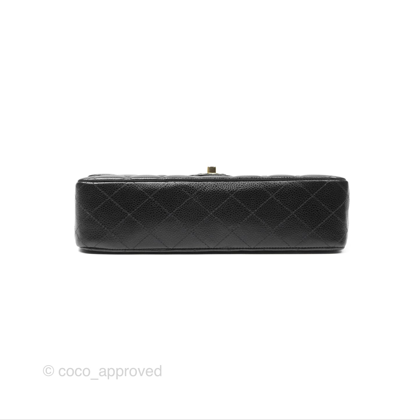 Chanel Classic M/L Medium Flap Quilted Black Caviar Gold Hardware