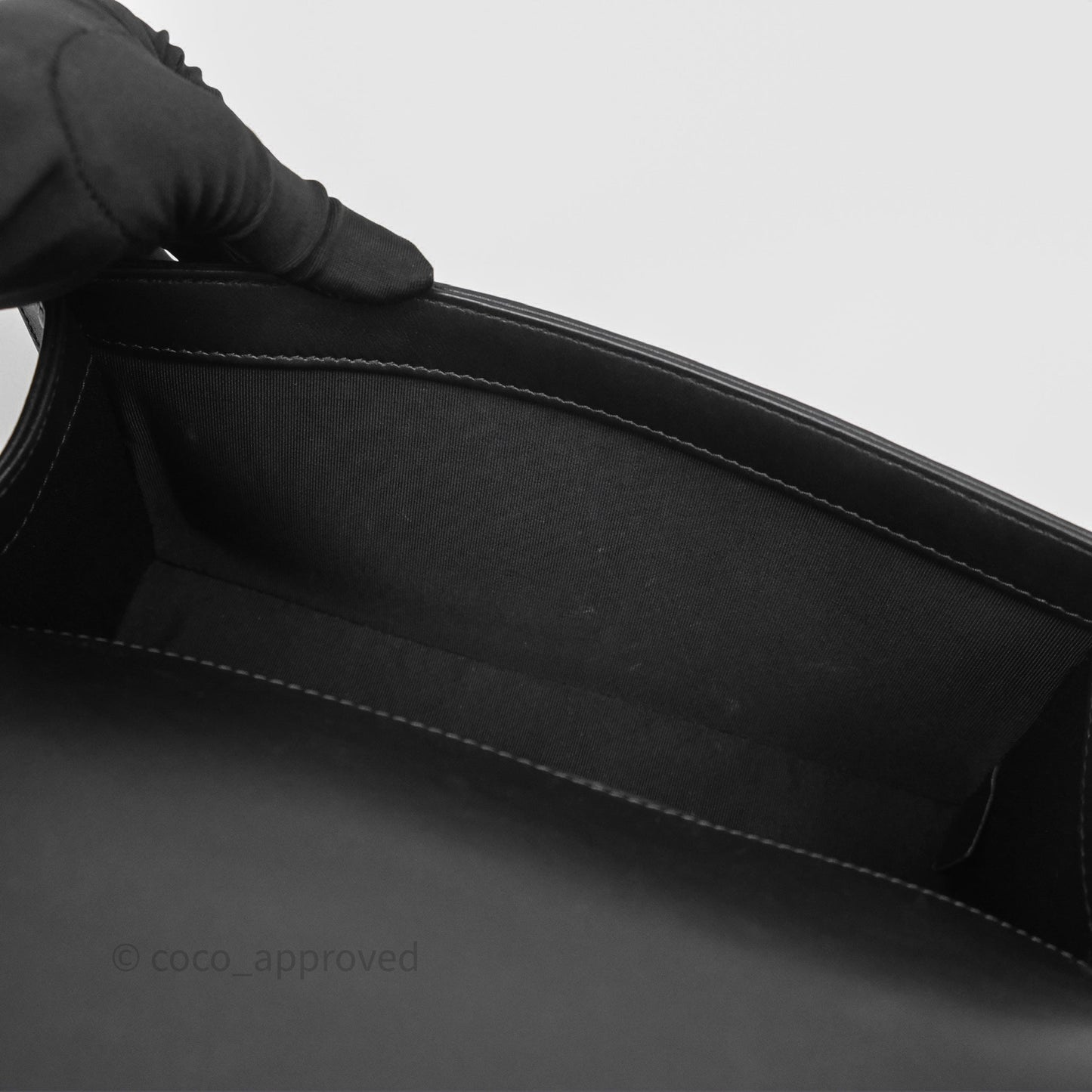 Chanel Quilted Medium Boy Black Calfskin Ruthenium Hardware