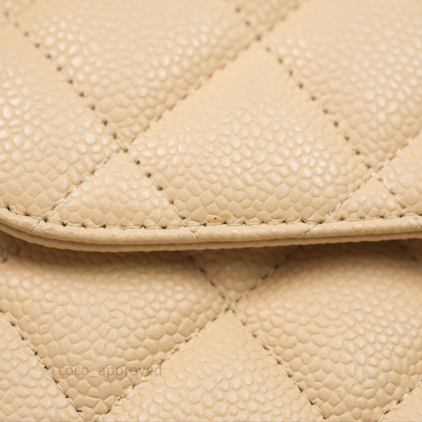 Chanel Jumbo Single Flap Beige Caviar Silver Hardware
