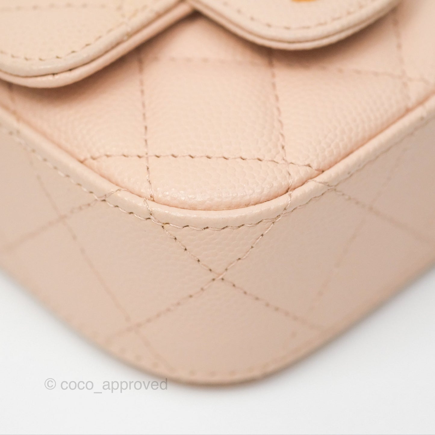 Chanel Mini Clutch With Chain Light Pink Caviar Gold Hardware