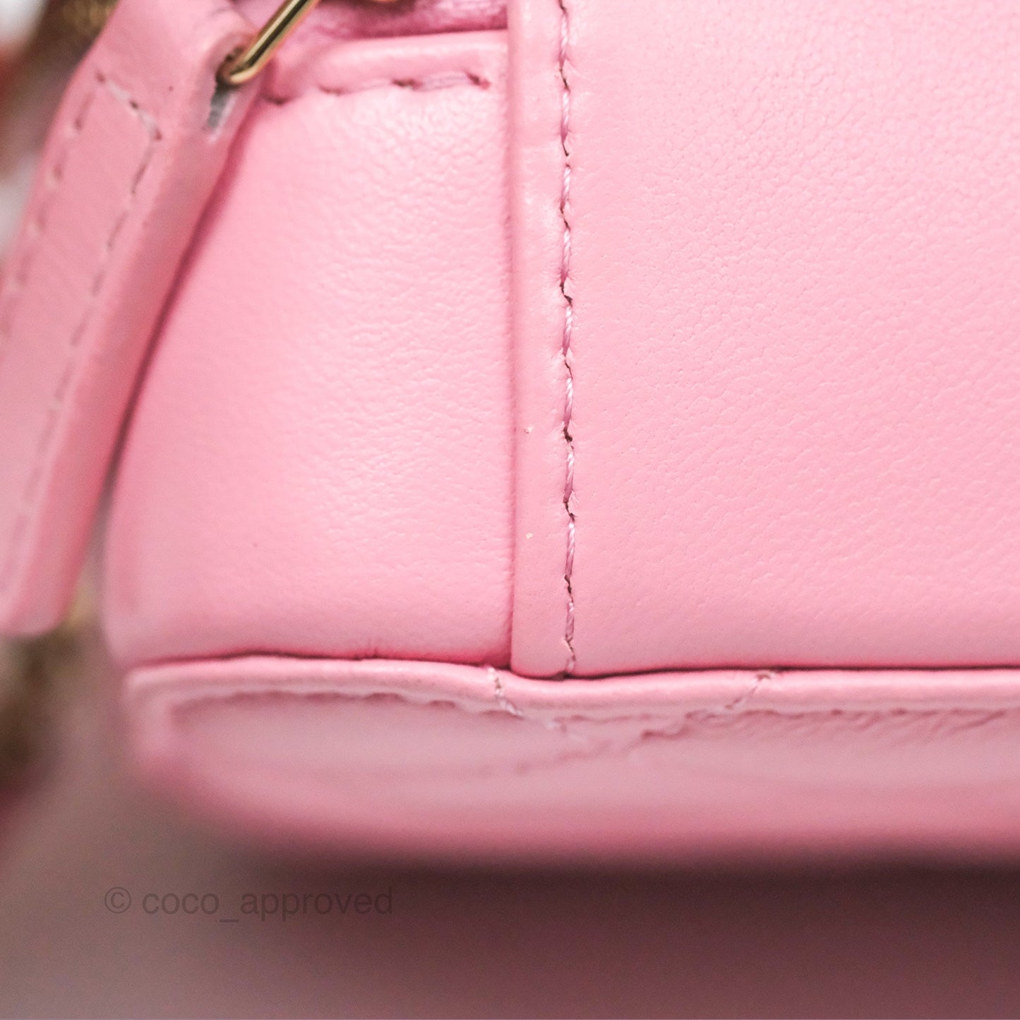 Chanel Camera Case Quilted Pink Lambskin Gold Hardware