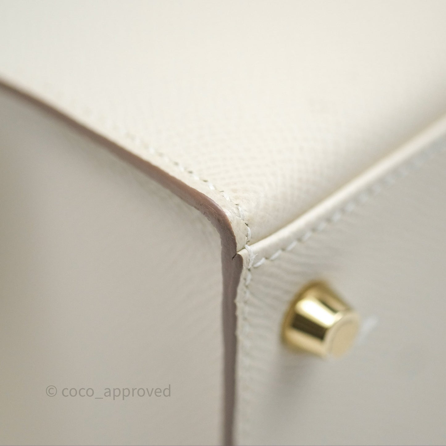 Hermès Kelly 28 Sellier Craie 10 Epsom Gold Hardware