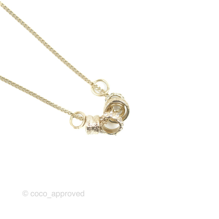Chanel CC Necklace Gold Tone 16B