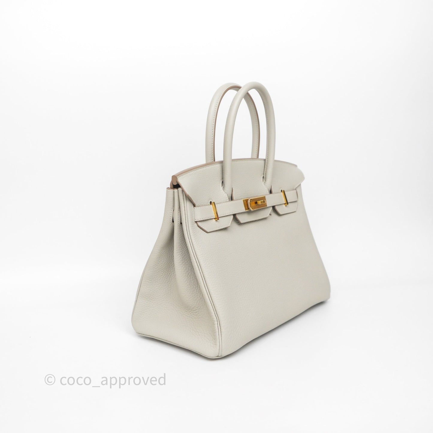 Hermès Birkin 30 Retourne Gris Perle 80 Togo Gold Hardware