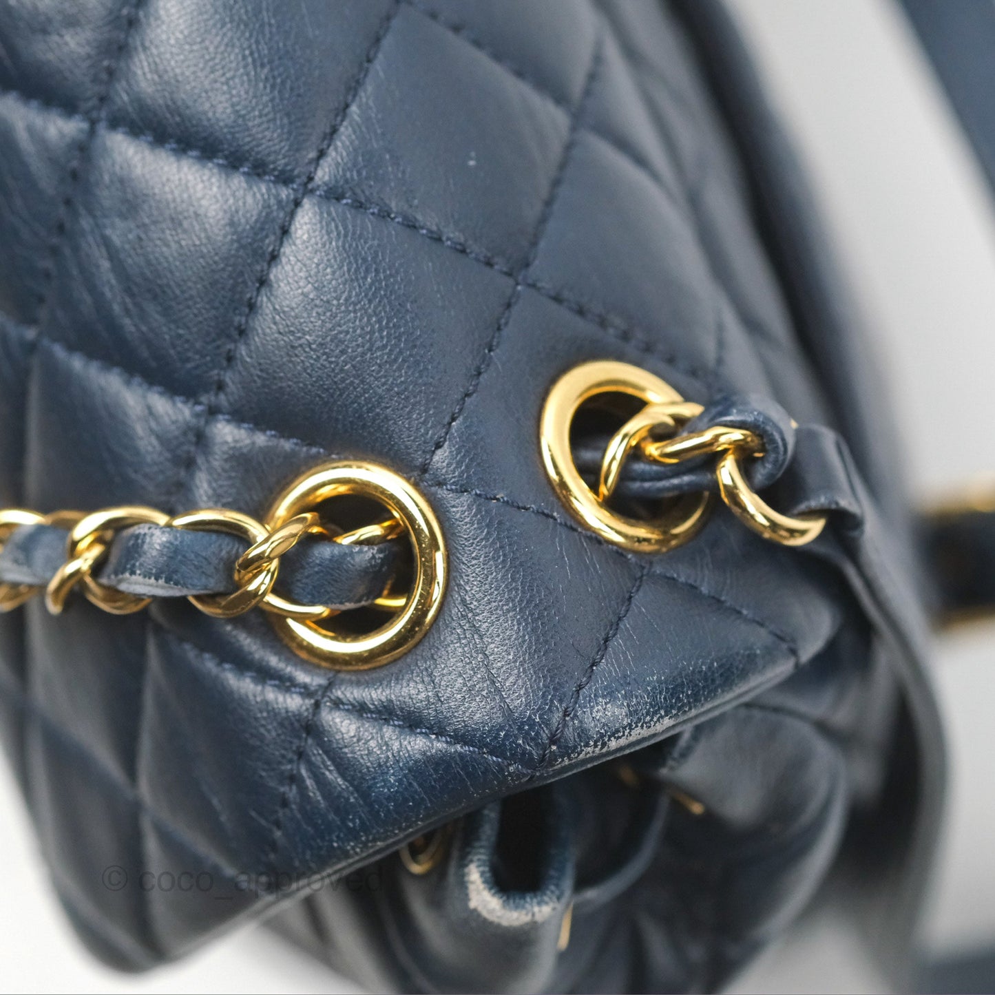 Chanel Mini Navy Calfskin Urban Spirit Backpack ⁣⁣⁣⁣⁣⁣⁣⁣⁣⁣⁣⁣⁣⁣Gold Hardware