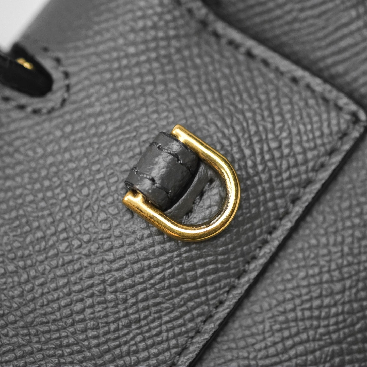 Celine Pico Belt Bag Grey Grained Calfskin Gold Hardware