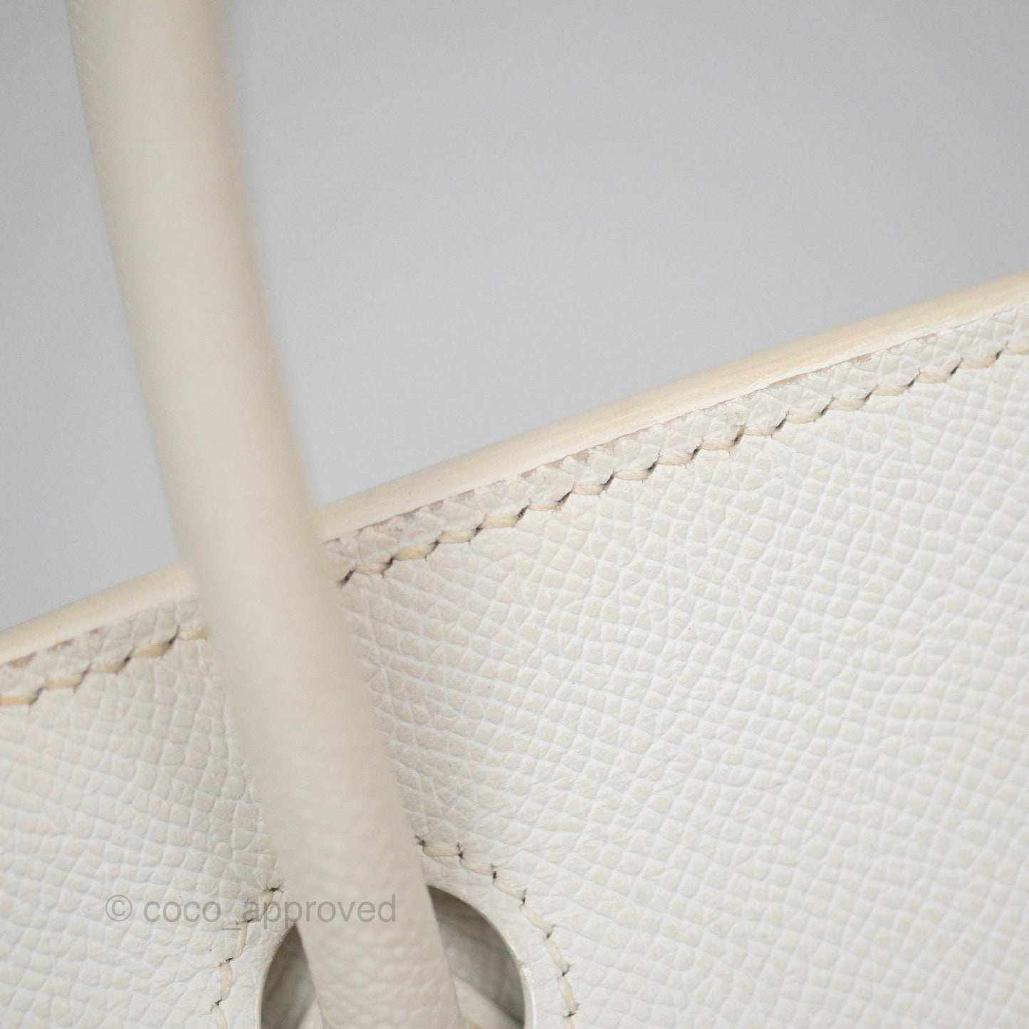 Hermès Birkin 30 Retourne White Epsom Palladium Hardware