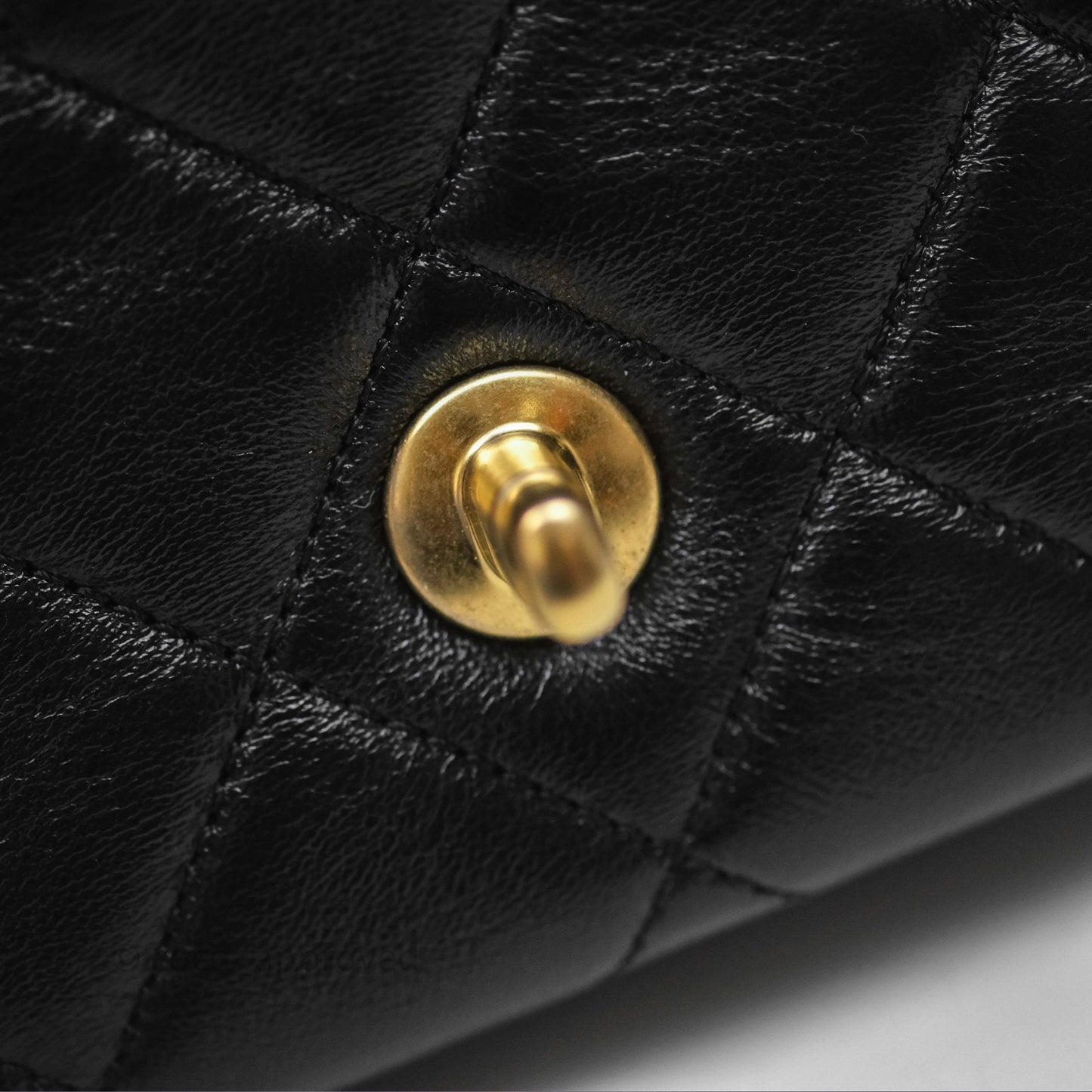 Chanel Quilted Flap Bag Black Lambskin Aged Gold Hardware 22P