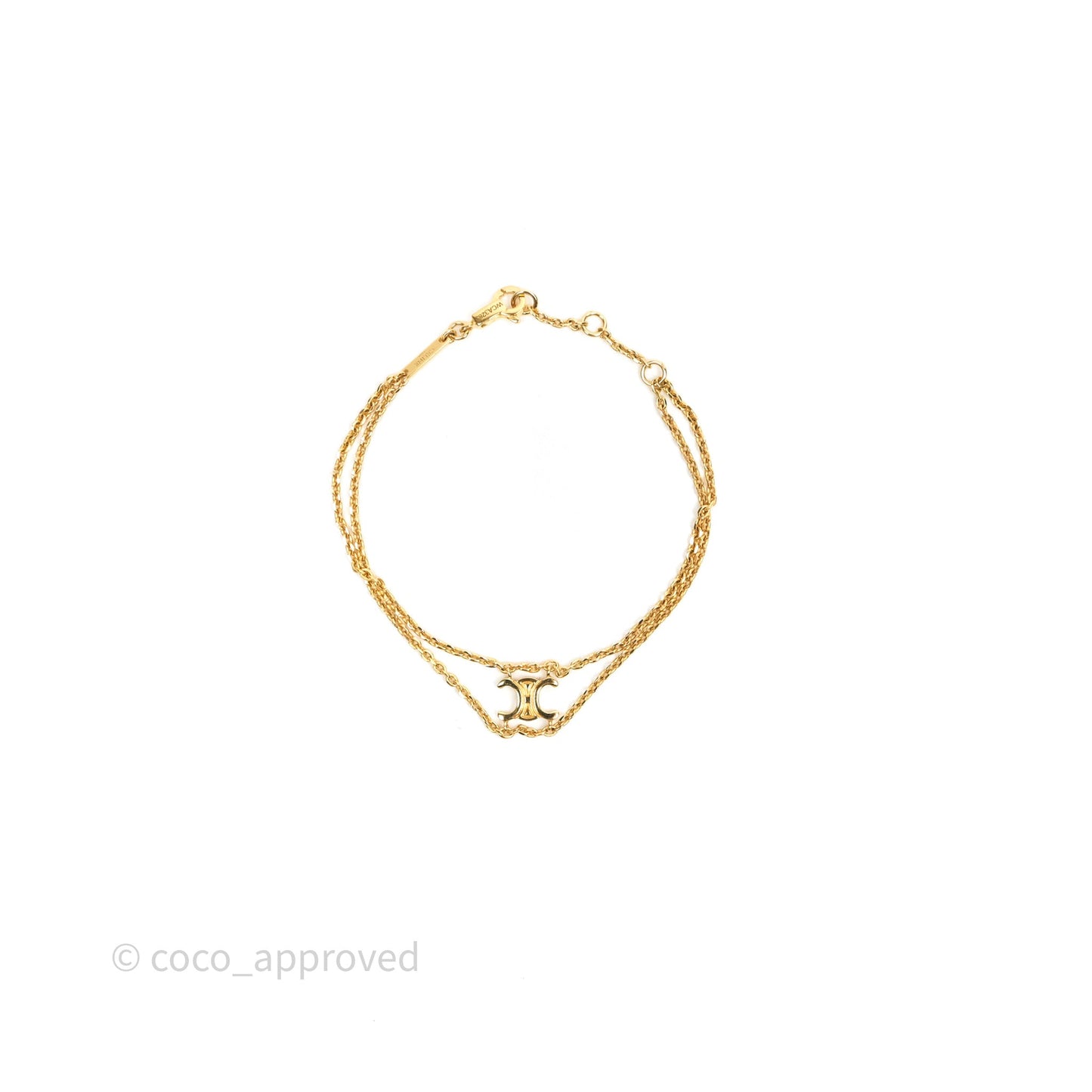 Celine Triomphe Suspended Bracelet In Gold
