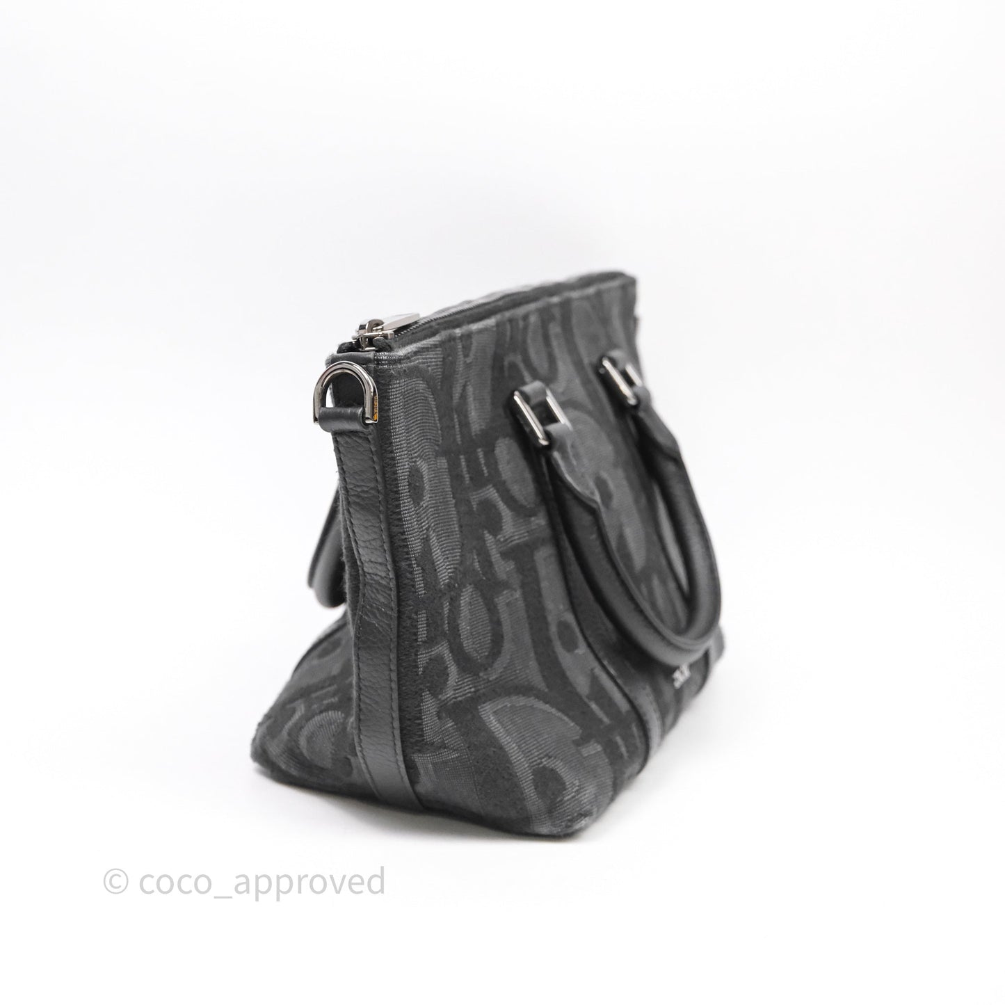 Christian Dior Oblique Jacquard Weekender Black Bag