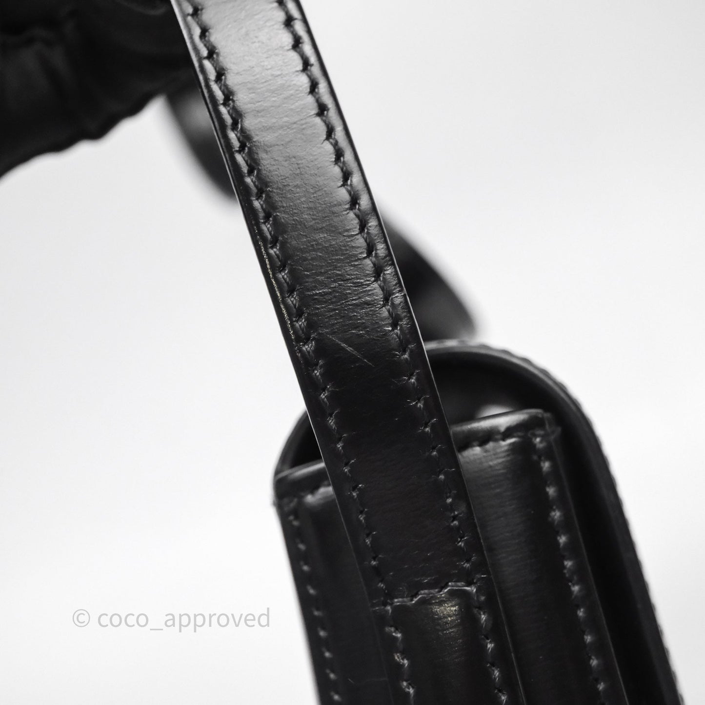 Celine Triomphe Shoulder Bag Black Calfskin