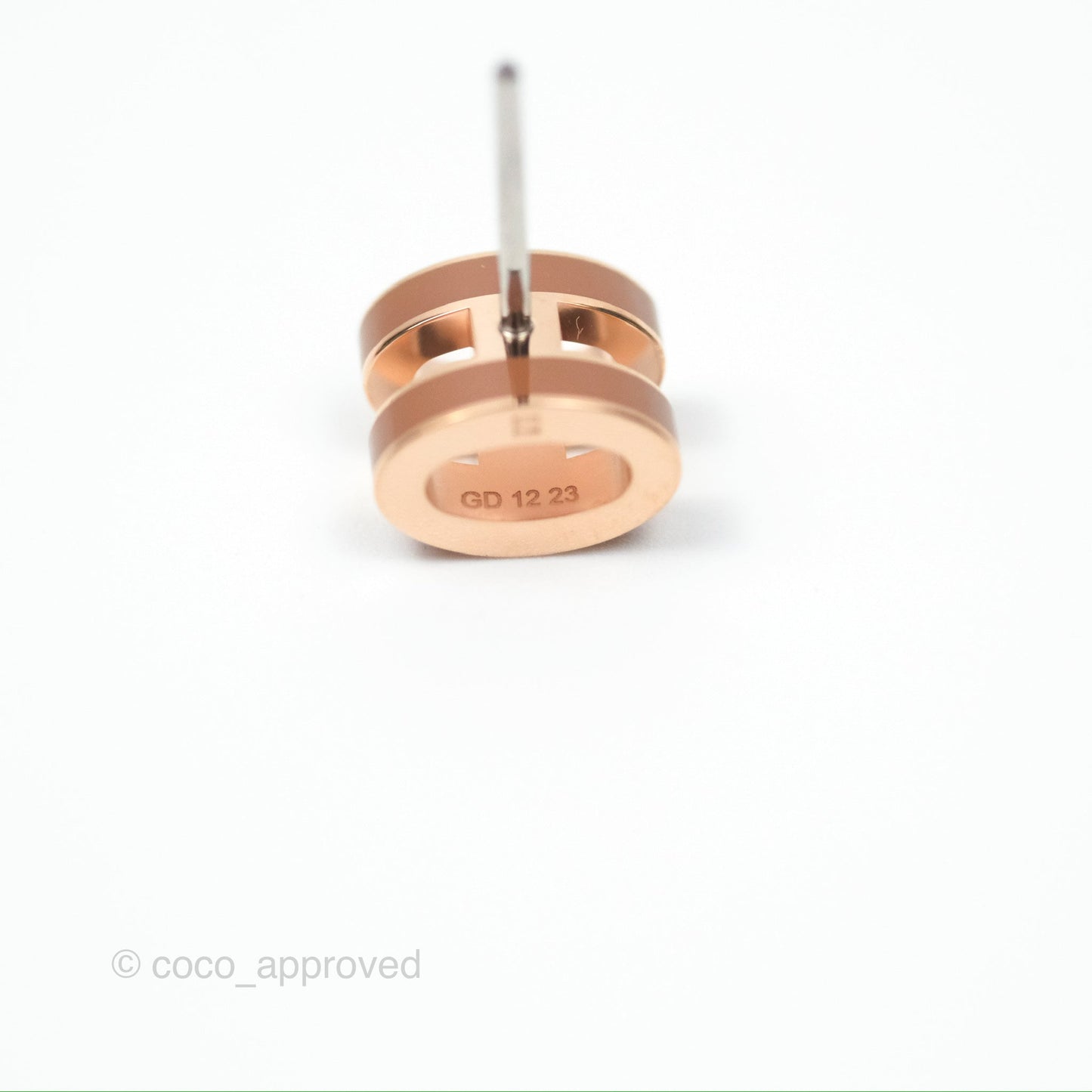 Hermès Mini Pop H Earrings New Gold Rose Gold Hardware