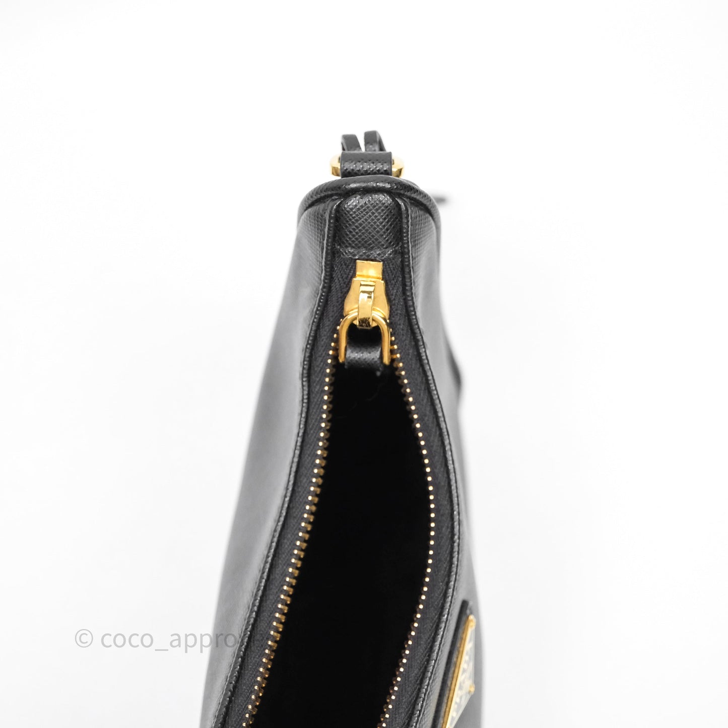 Prada Re-Edition 2005 Black Saffiano Leather Bag Gold Hardware