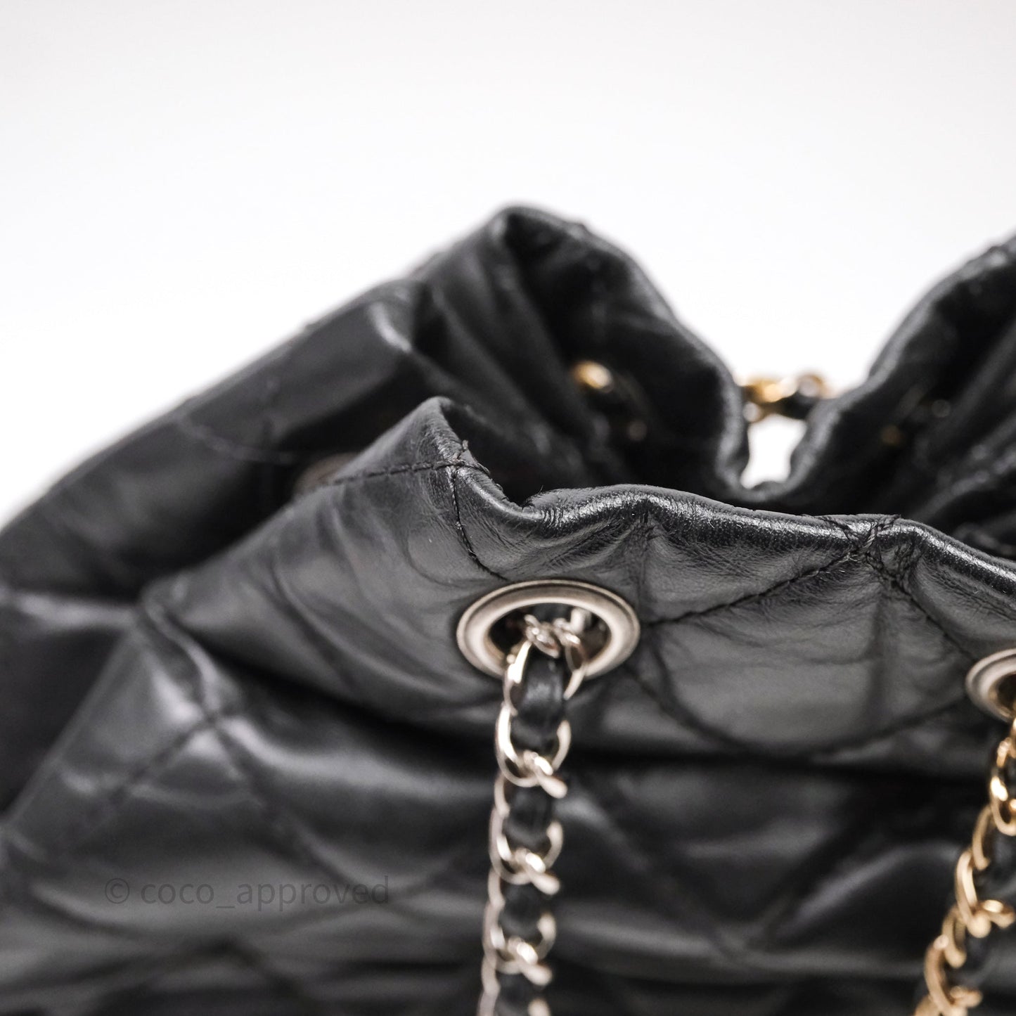 Chanel Small Gabrielle Backpack Black Aged Calfskin