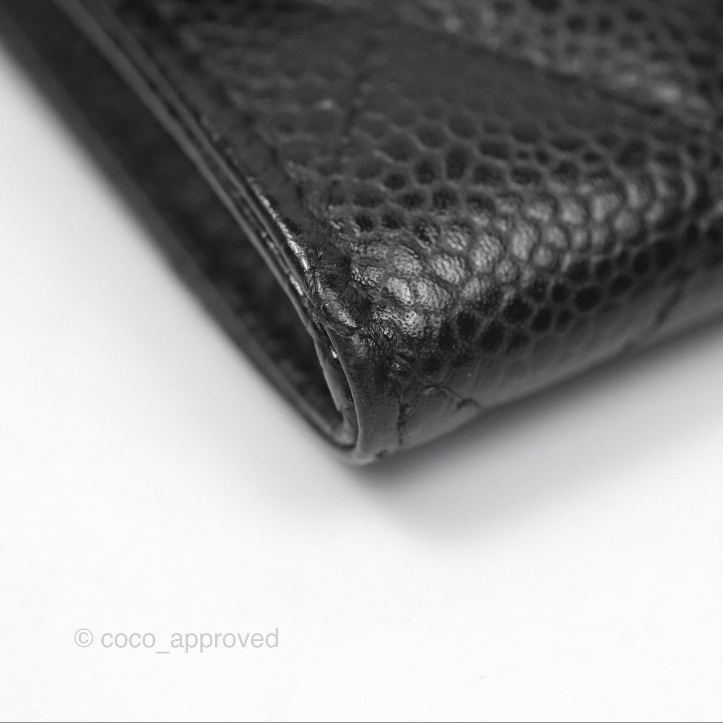 Chanel Quilted Flap Card Holder Caviar Black Gold Hardware