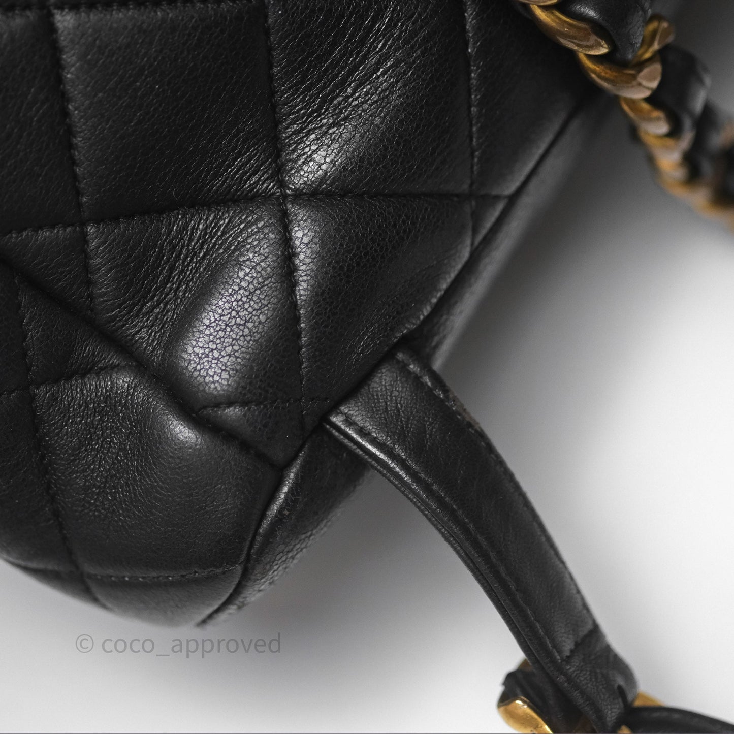 Chanel Vintage CC Duma Backpack Black Lambskin 24K Gold Hardware