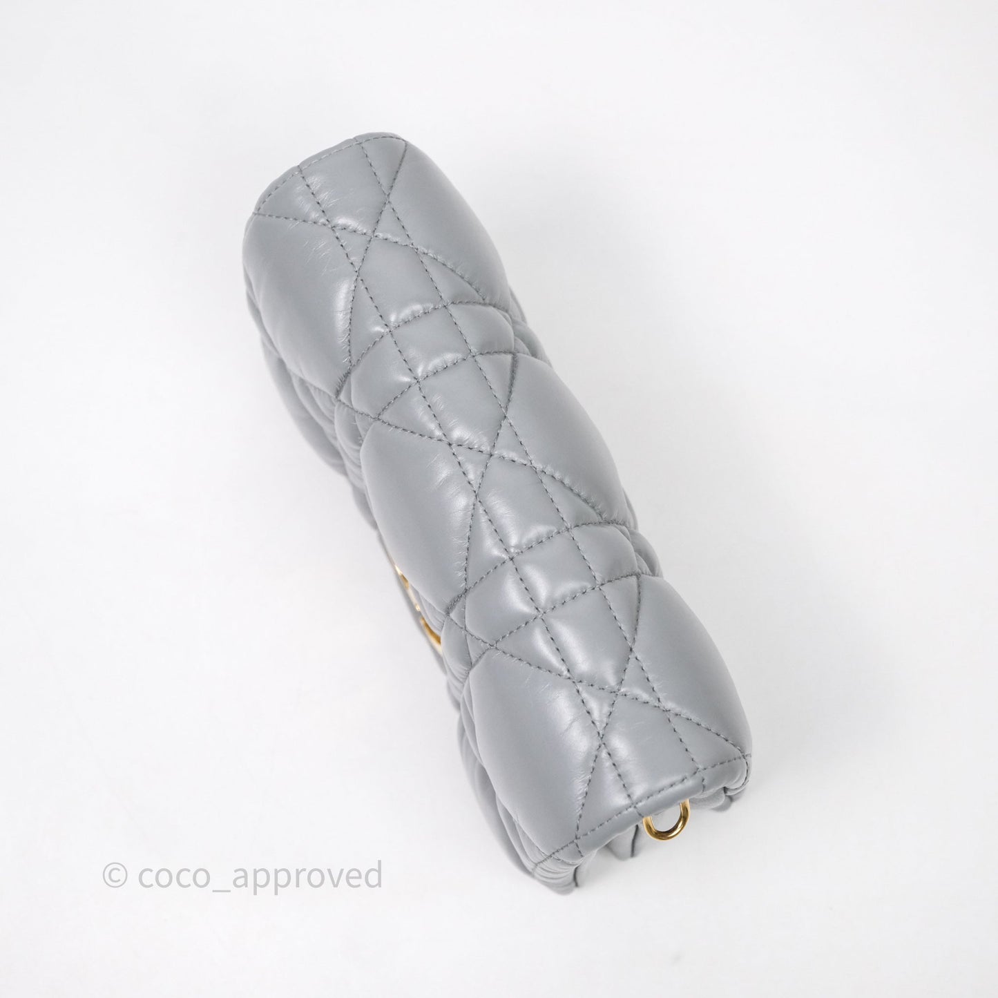 Christian Dior Mini Caro Bag Grey Macrocannage