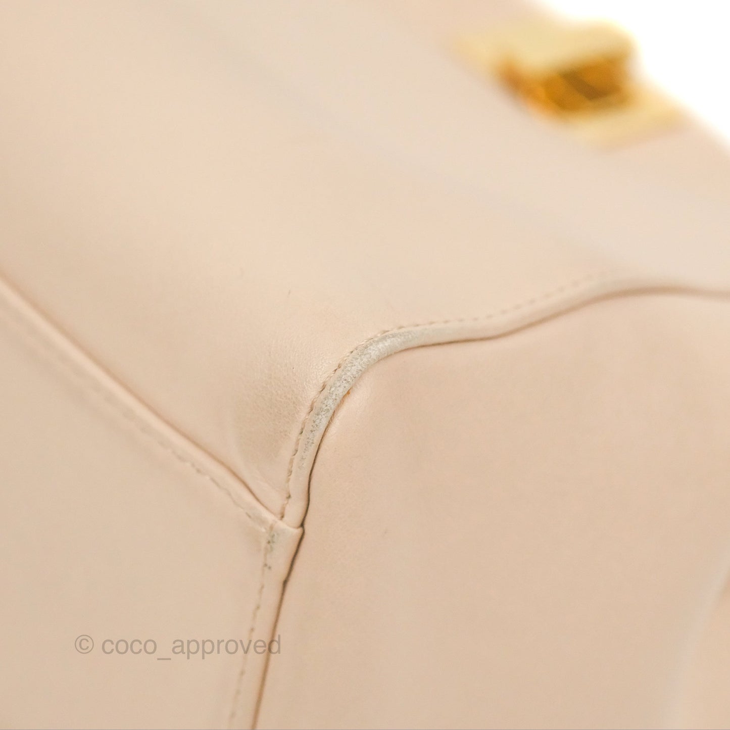 Fendi Mini Peekaboo Bag Poudre Lambskin Gold Hardware