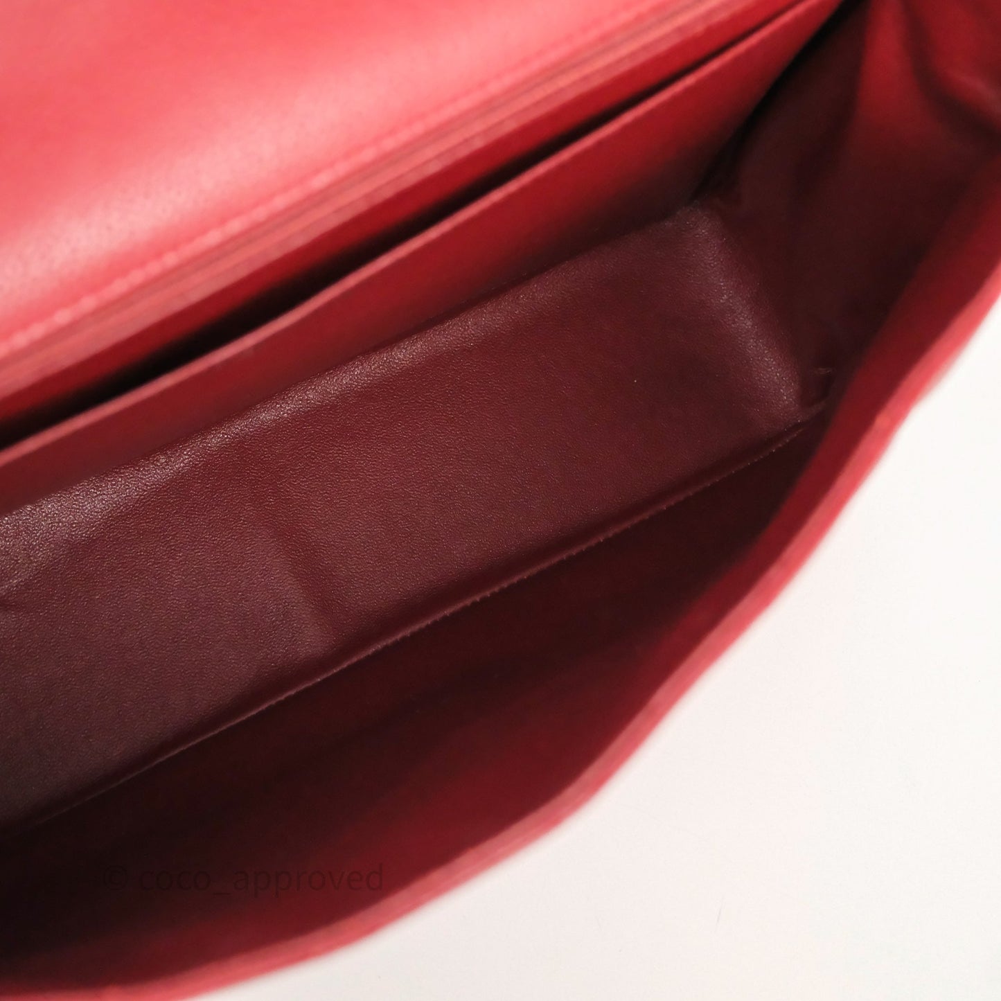 Chanel Jumbo Single Flap Dark Red Caviar Silver Hardware⁣⁣