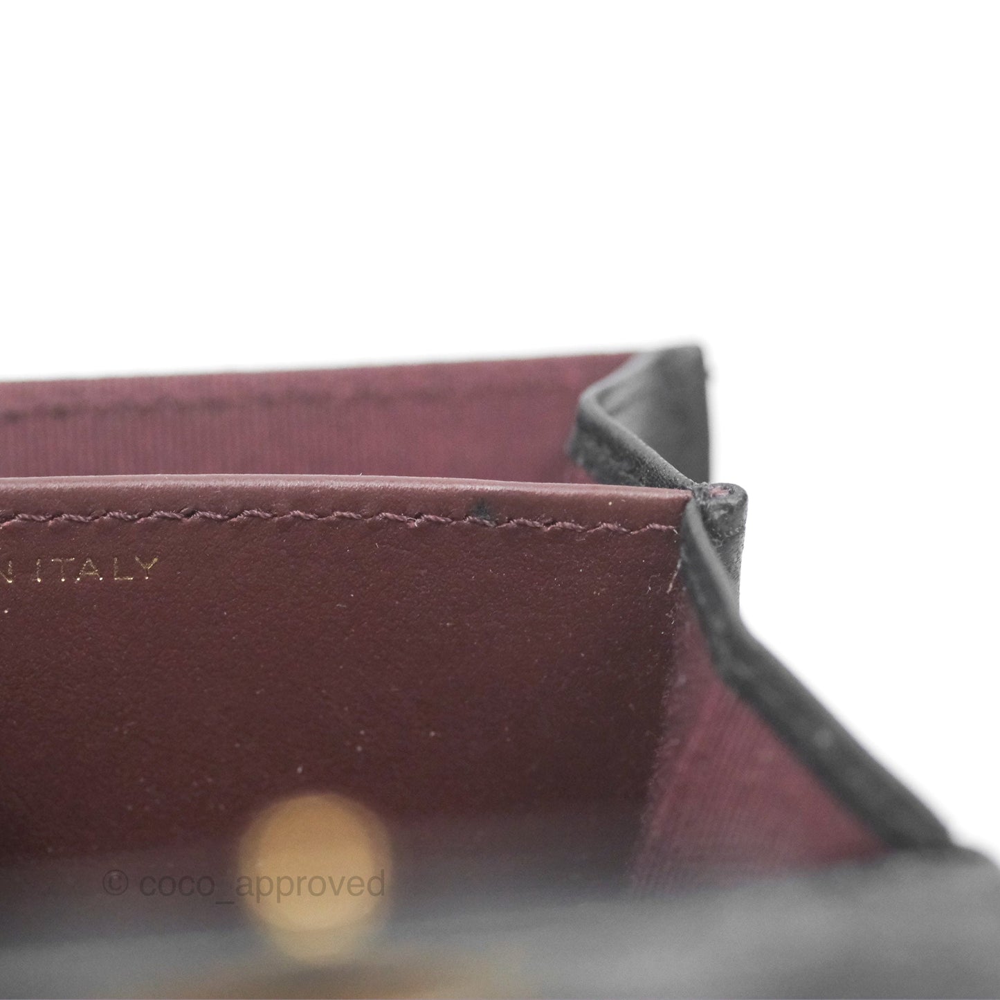 Chanel Reissue Card Holder Black Aged Calfskin Gold Hardware