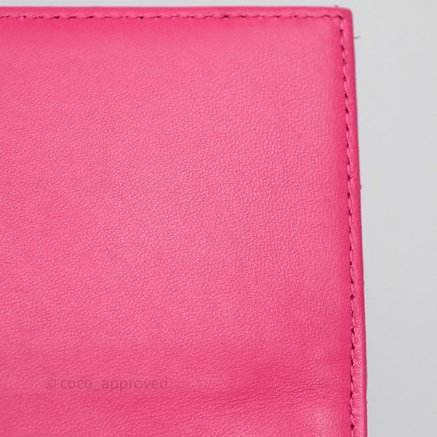 Chanel Stitched Double Flap Bag Pink Calfskin Silver Hardware