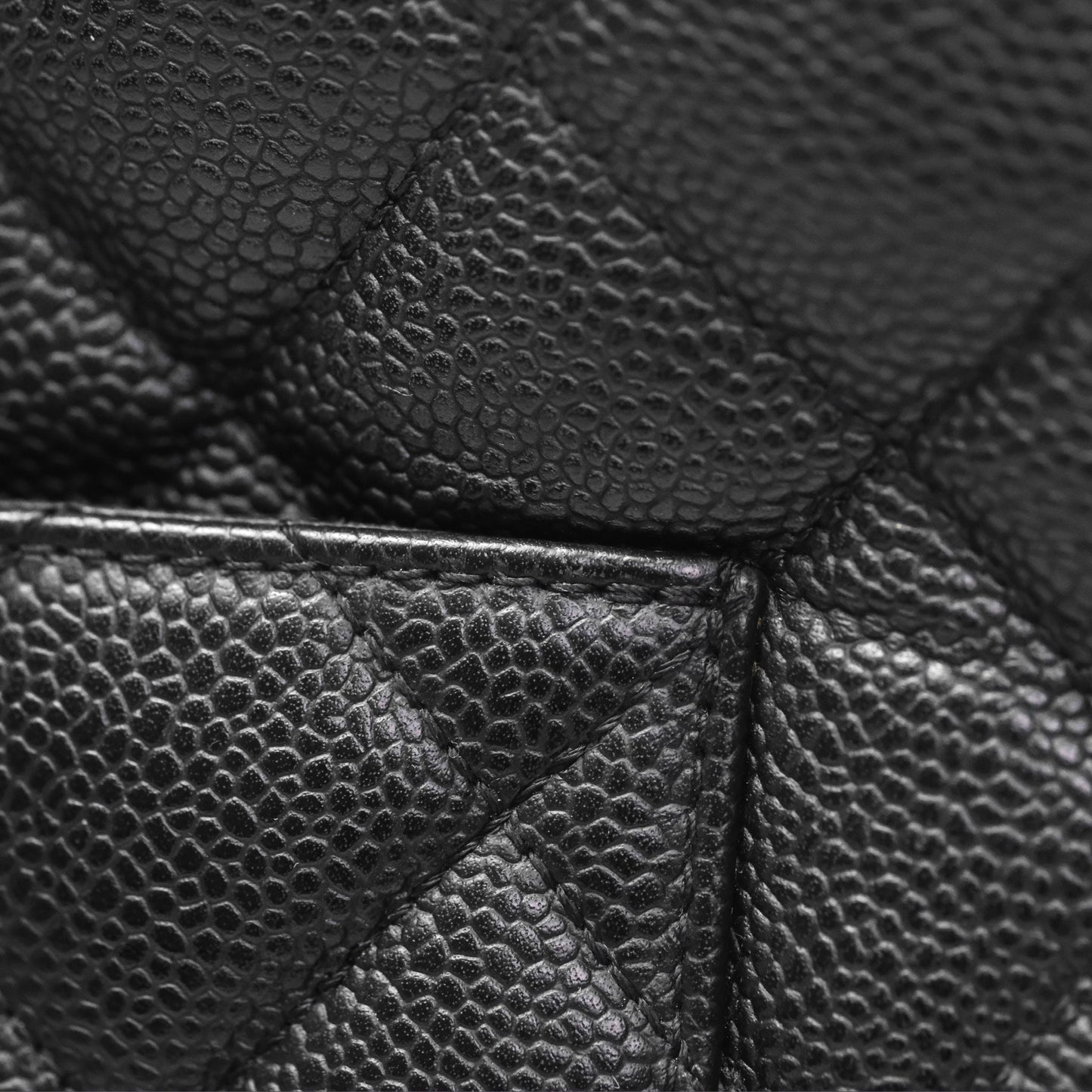 Chanel Vintage Medallion CC Black Caviar Tote Bag Gold Hardware