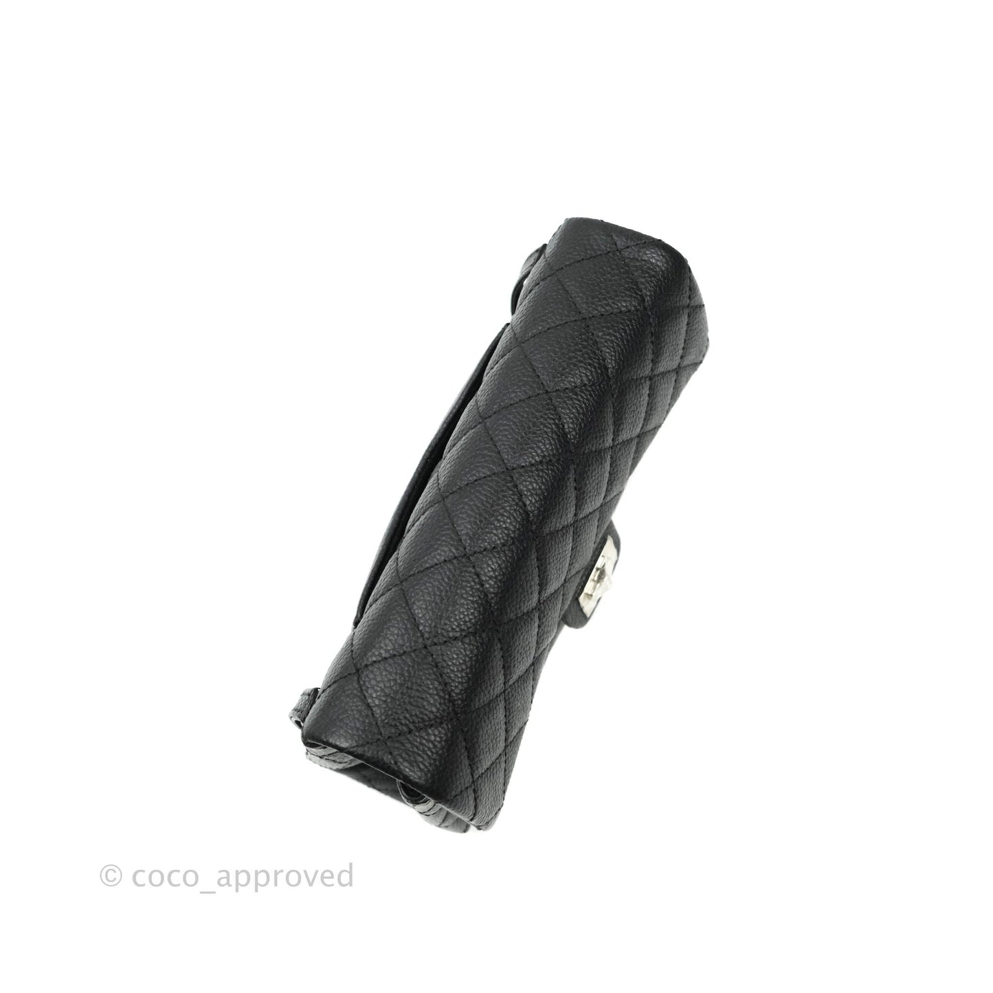 Chanel Reissue Quilted Caviar Belt Bag Black Silver Hardware