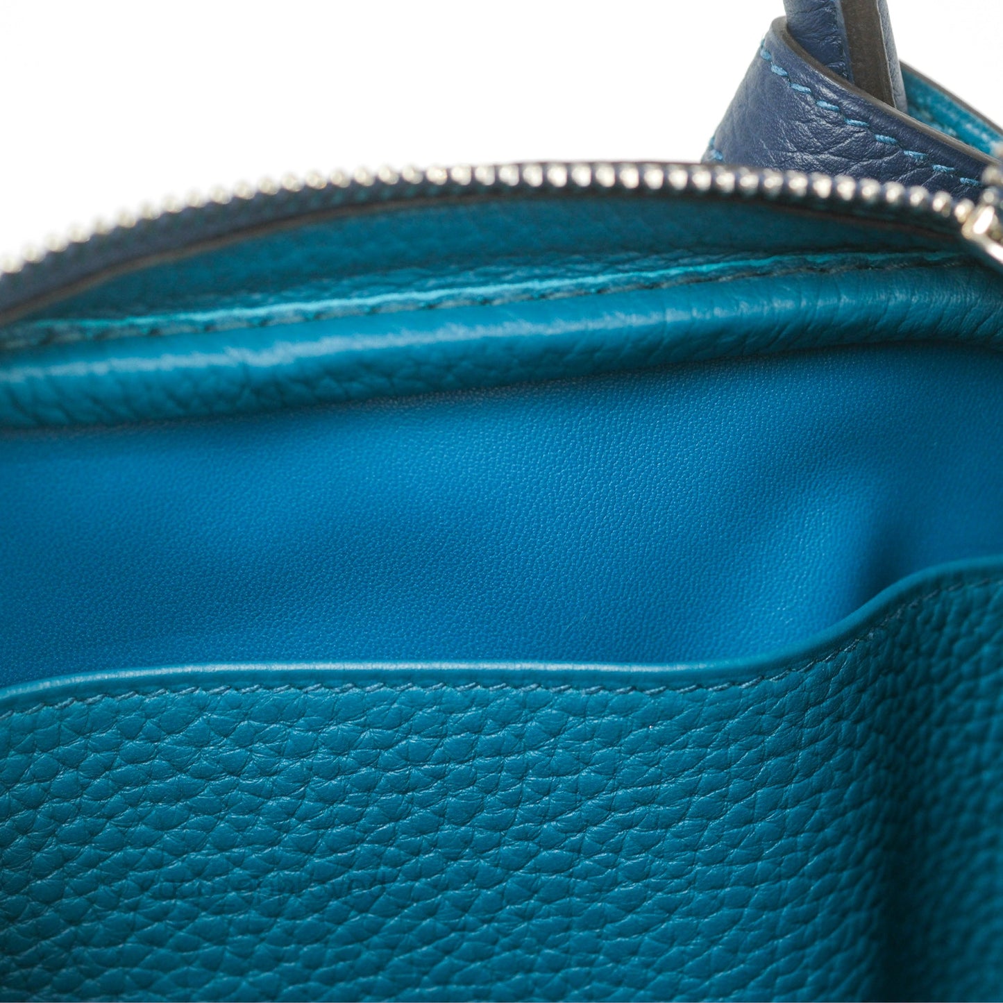 Hermès Lindy 30 Blue Saphir/ Blue Izmir Clemence Palladium Hardware