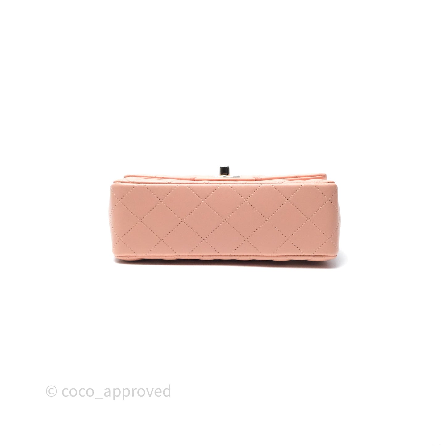 Chanel Quilted Mini Rectangular Flap Pink Lambskin Gold Hardware