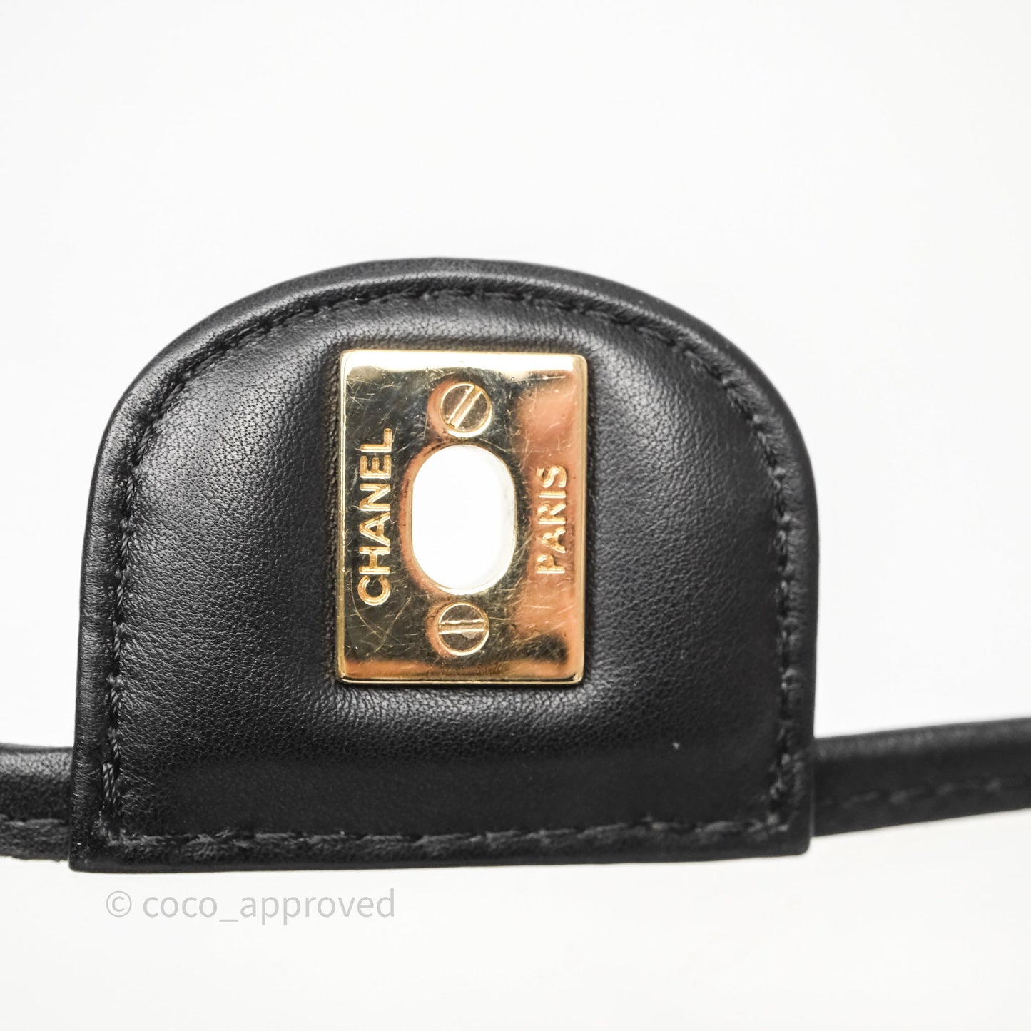 Chanel Medium Sand By The Sea PVC Flap Black Lambskin Gold Hardware
