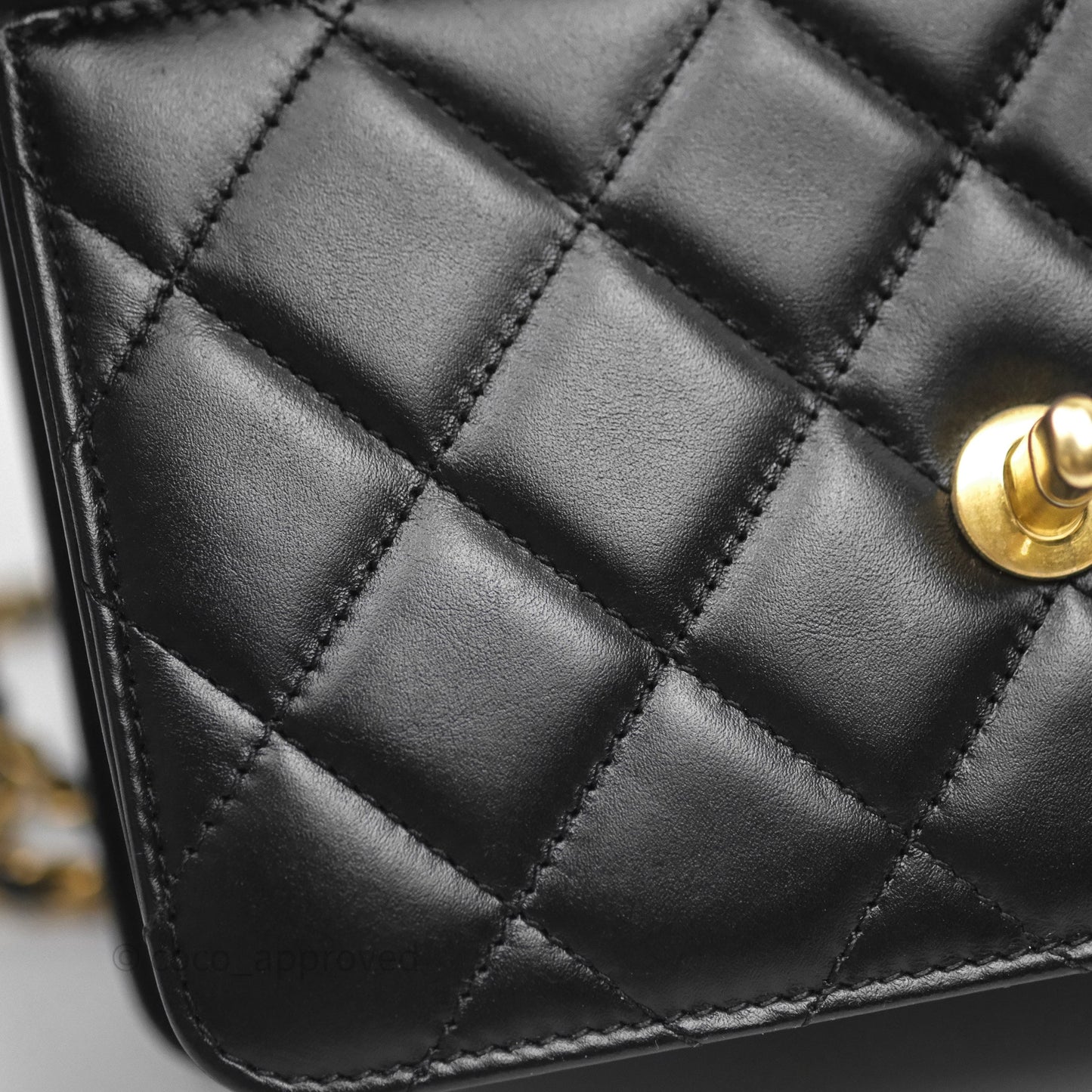 Chanel Quilted Mini Perfect Fit Adjustable Black Calfskin Gold Hardware