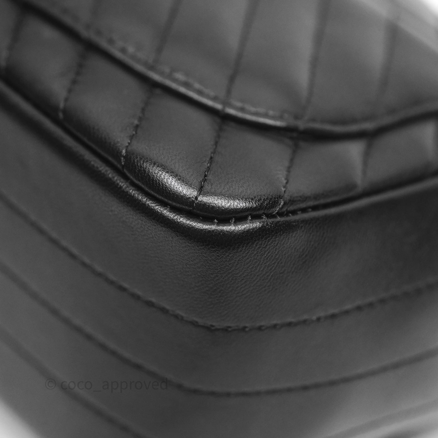 Chanel Mini Square Black Chevron Lambskin Gold Hardware