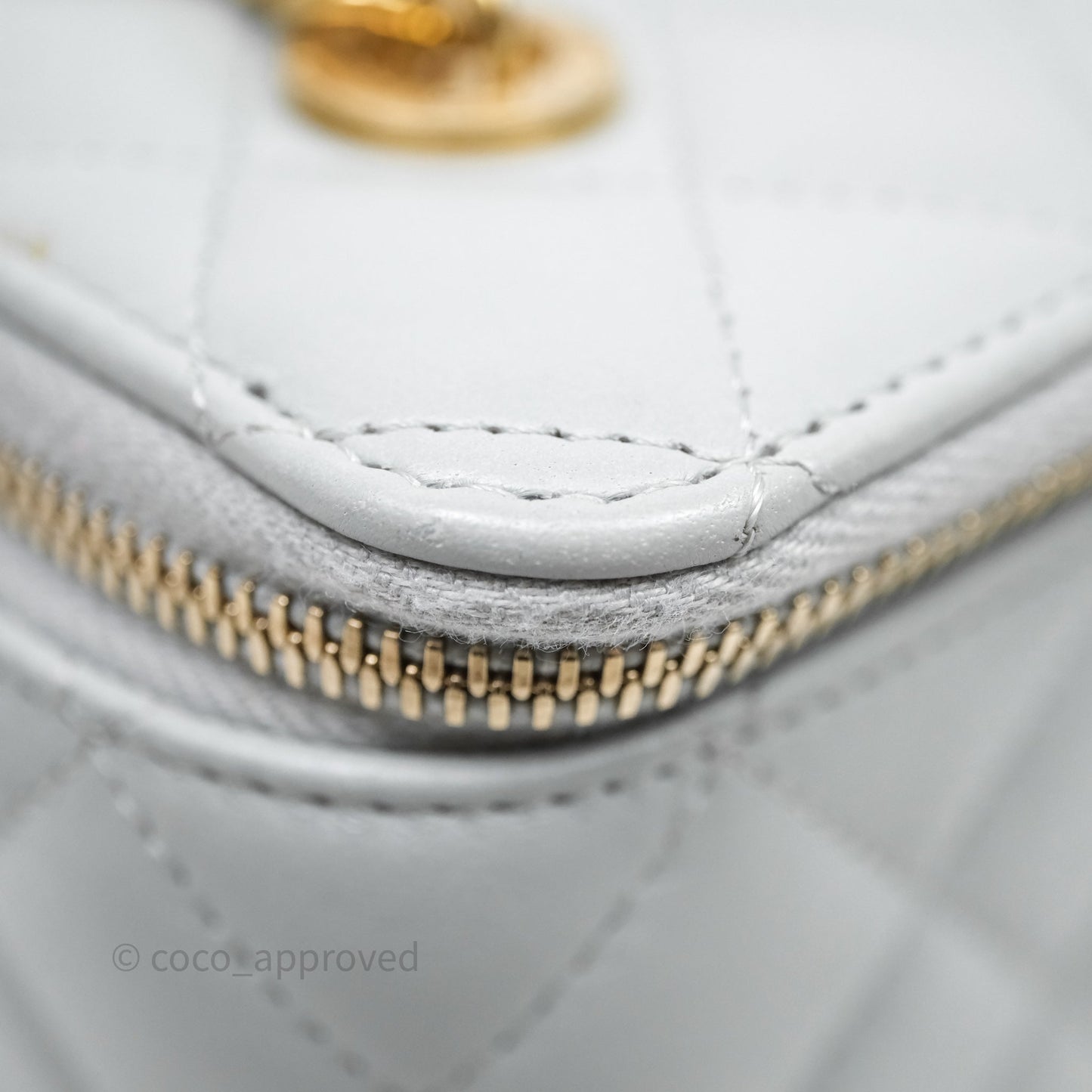 Chanel Coco Chain Vanity Blue Lambskin Gold Hardware