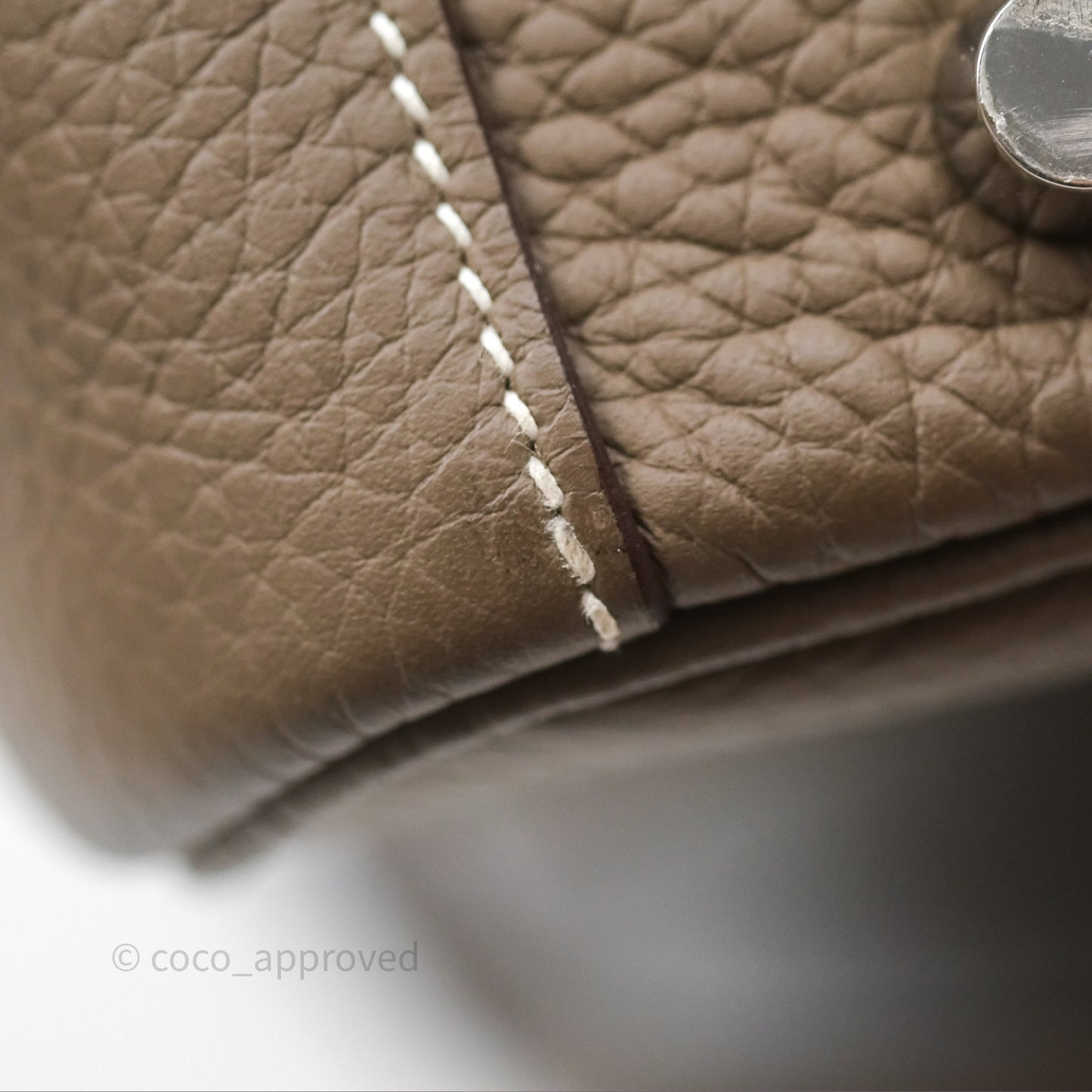 Hermès Lindy 30 Etoupe 18 Clemence Palladium Hardware