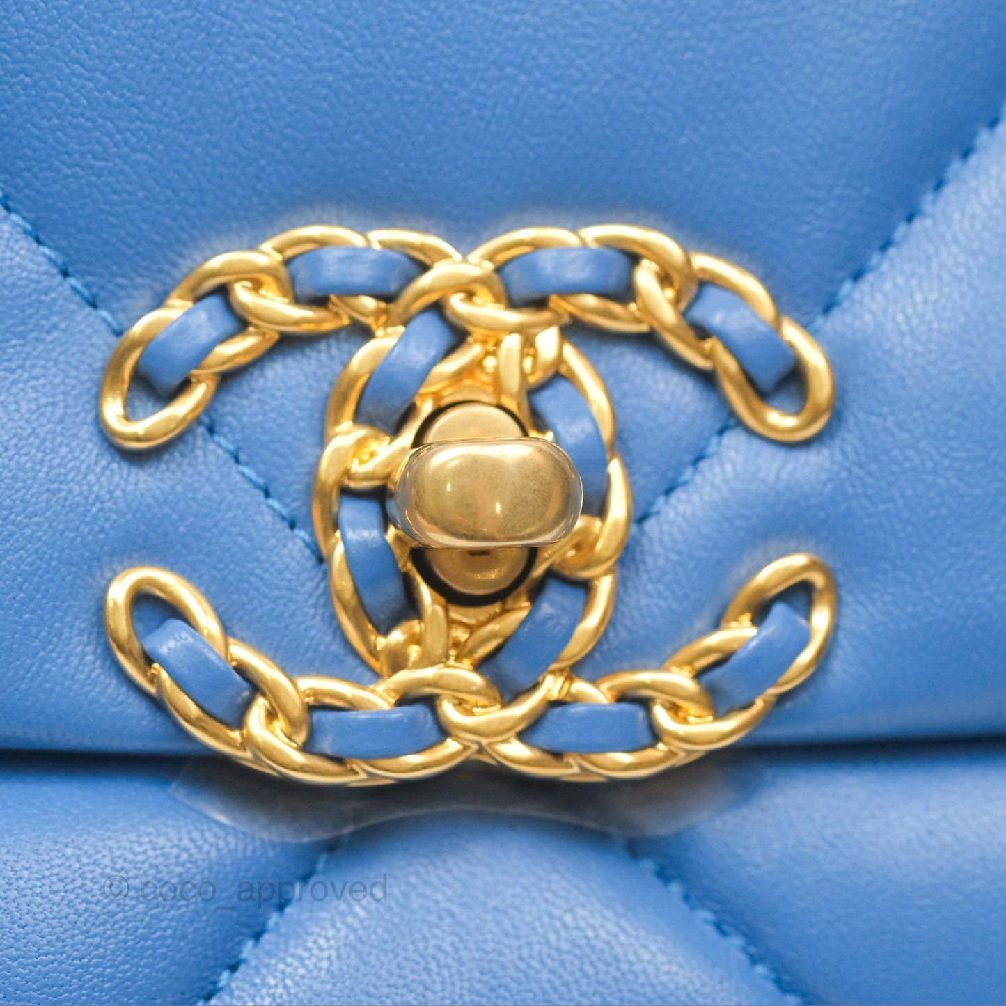 Chanel 19 Small Blue Mixed Hardware