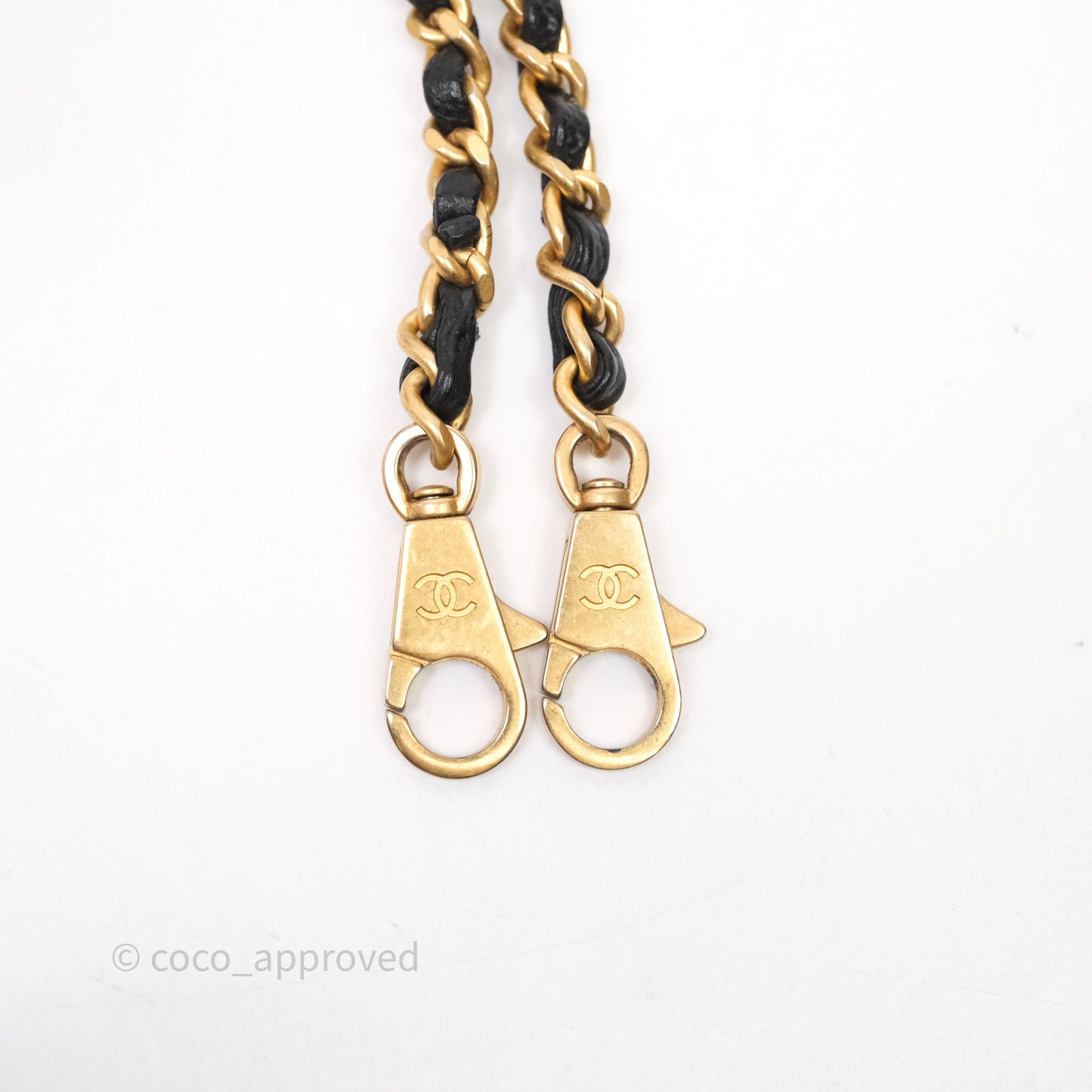 Chanel Small Quilted Coco Handle Black Caviar Aged Gold Hardware