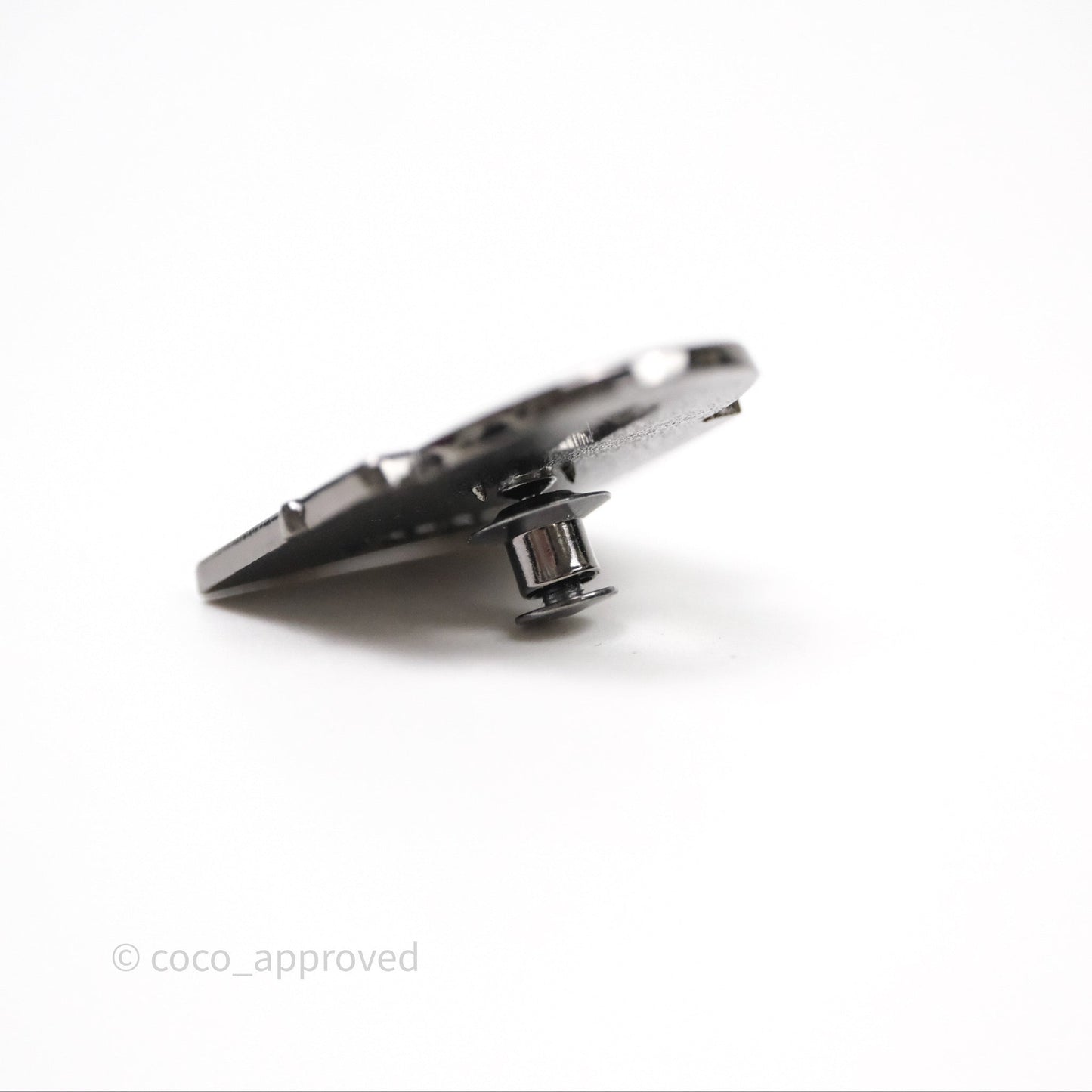 Dior D-lite Pin Brooch Light Grey Silver Tone
