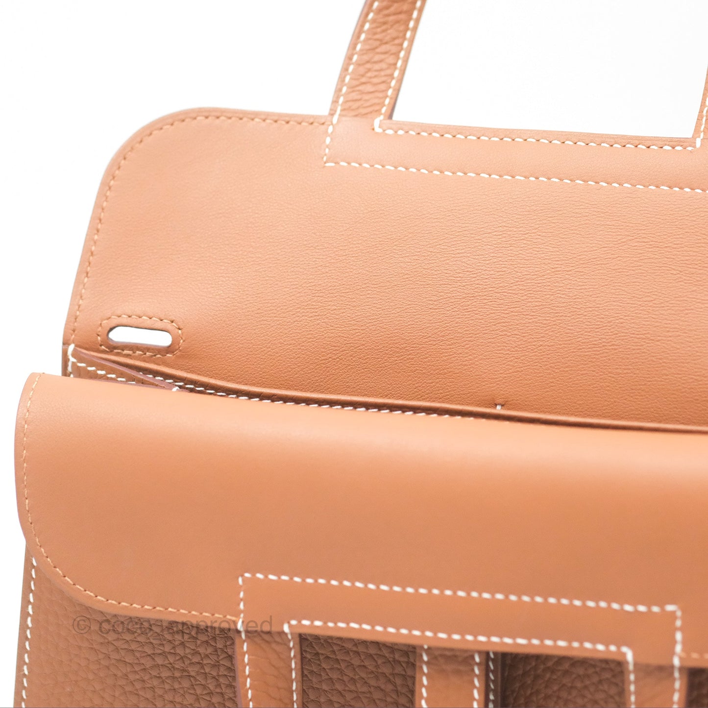 Hermès Halzan 25 Gold Clemence Gold Hardware
