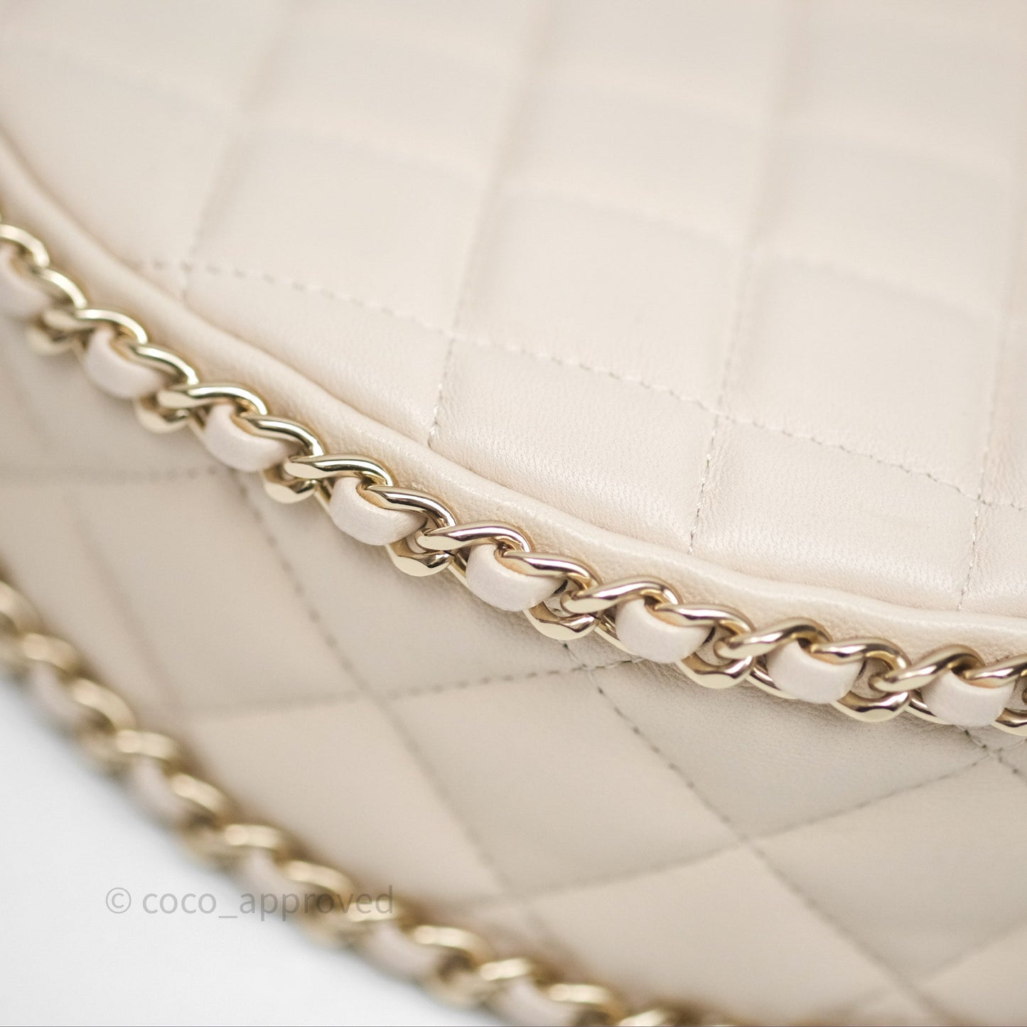 Chanel Small Hobo Bag Light Beige Lambskin Gold Hardware 23P