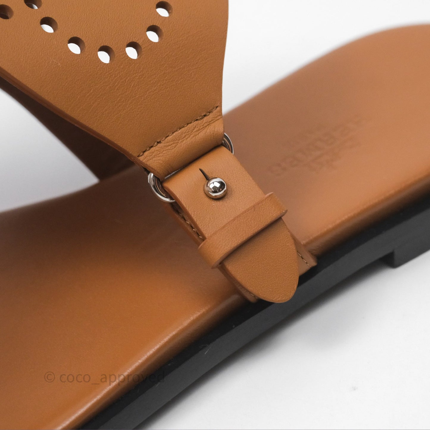 Hermès Hera Sandals Natural Calfskin Size 38