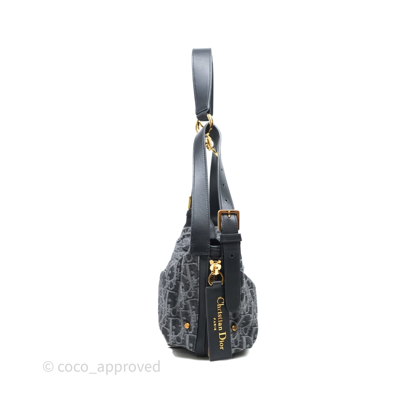 Dior Small D-Journey Bag Gray Denim Dior Oblique Jacquard