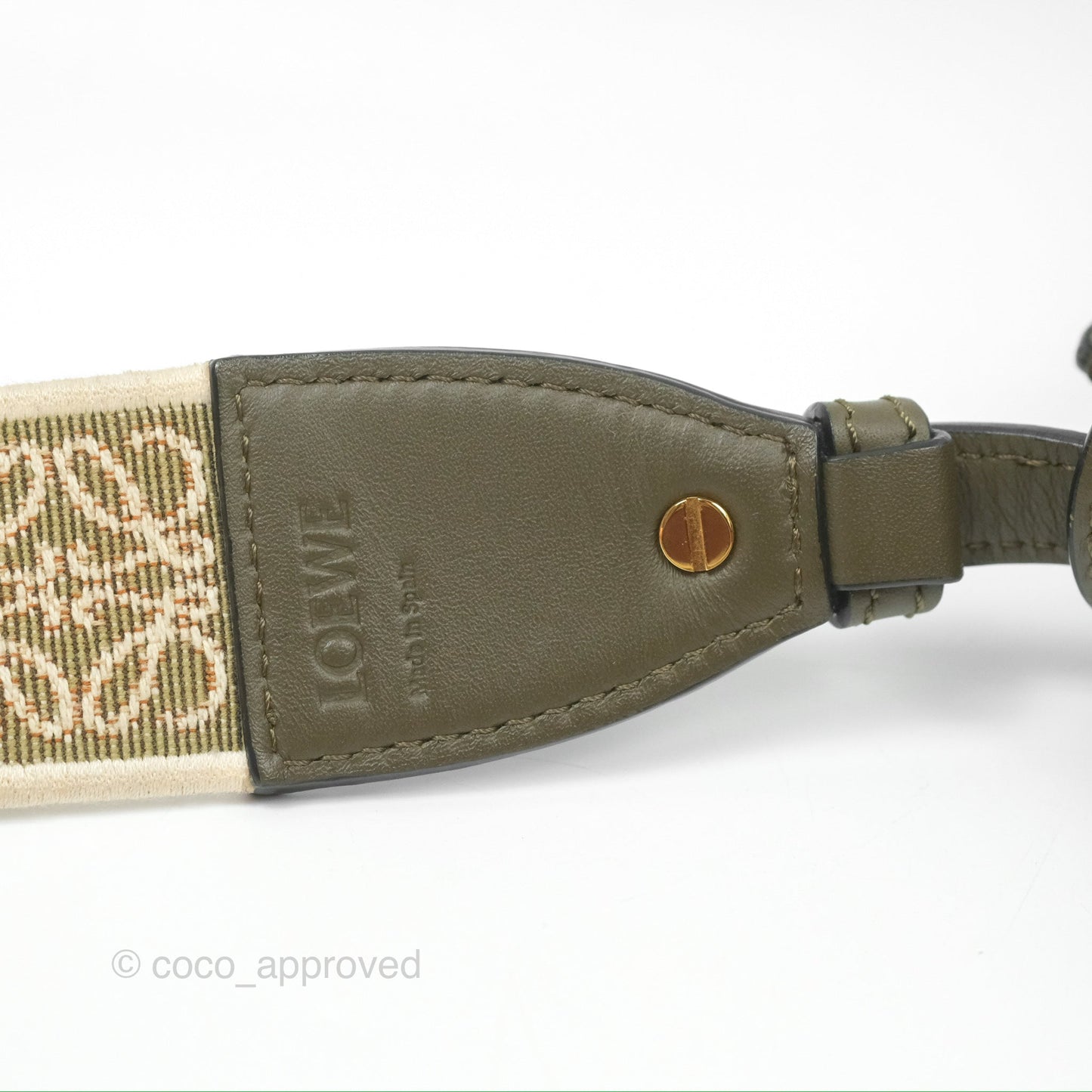 Loewe Mini Gate Dual Bag Soft Calfskin & Jacquard Strap Autumn Green