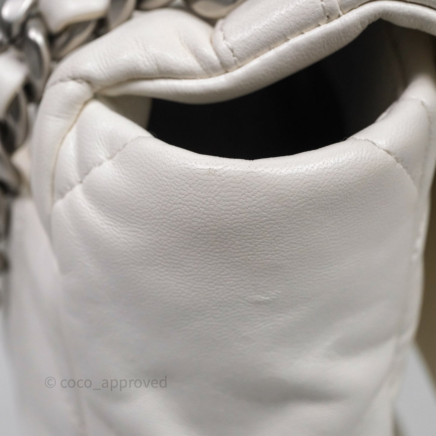 Chanel 19 Medium White Mixed Hardware