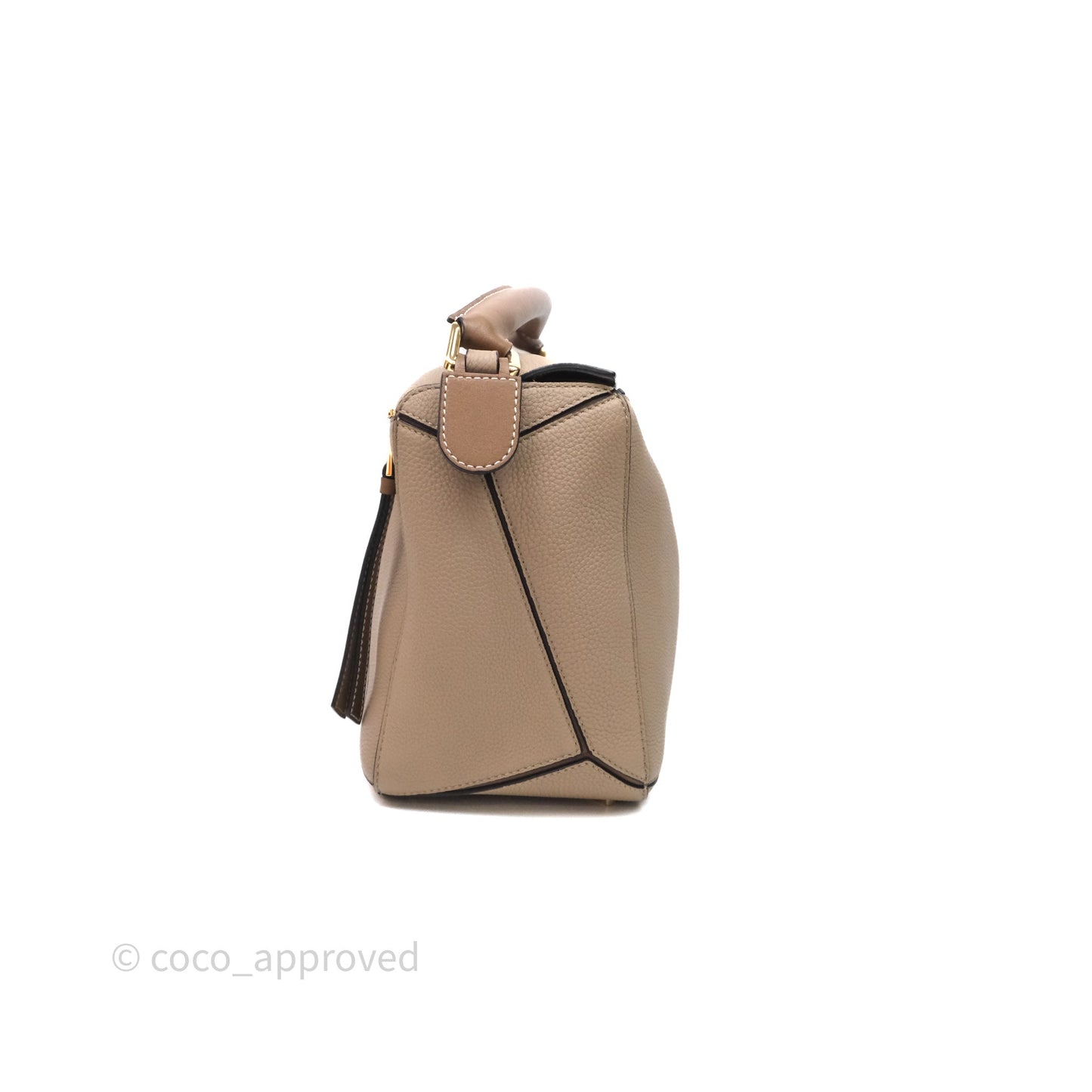 Loewe Medium Puzzle Bag Sand Mink Grained Calfskin